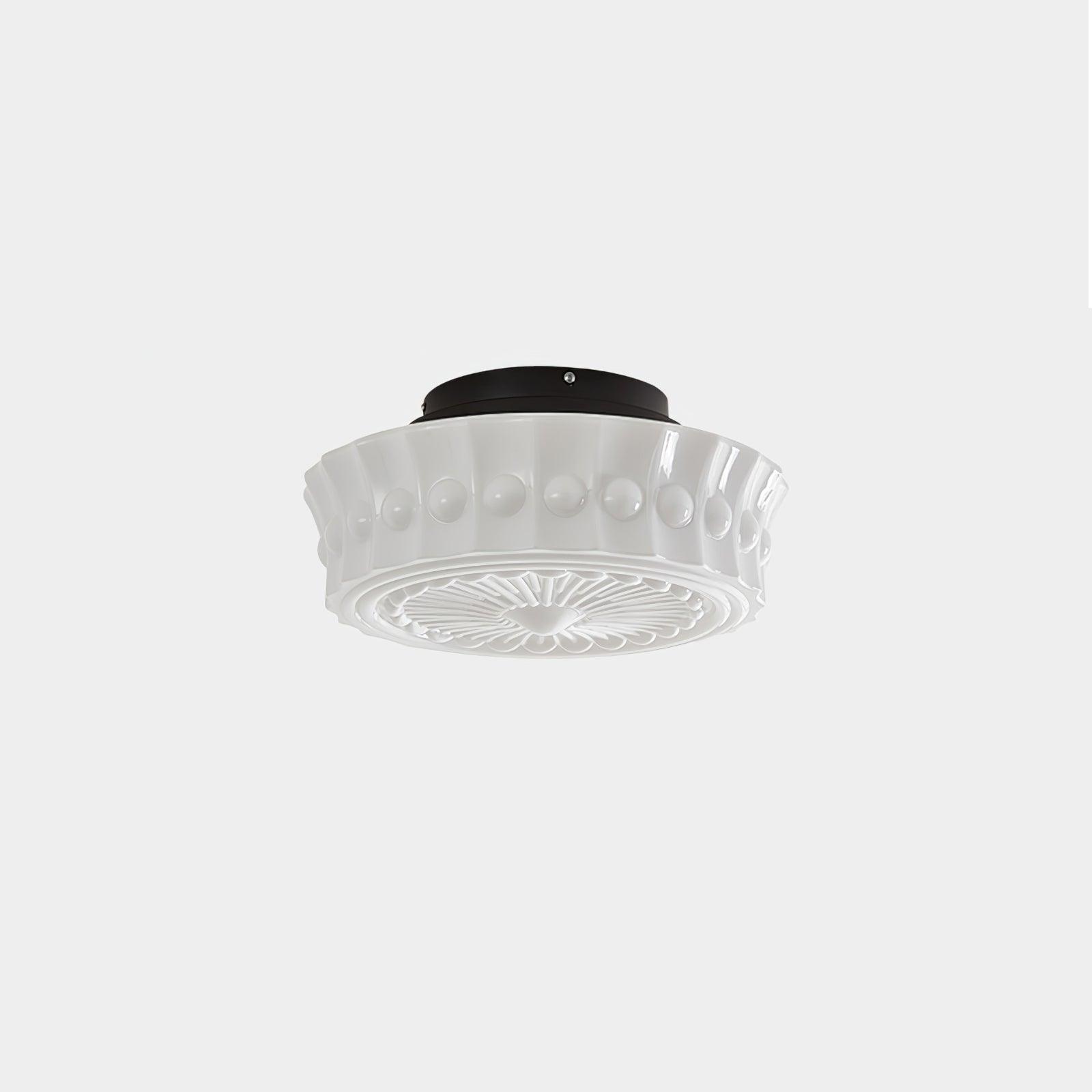 Ceiling Lights Vintage Style | Pressed Round Flush Mount