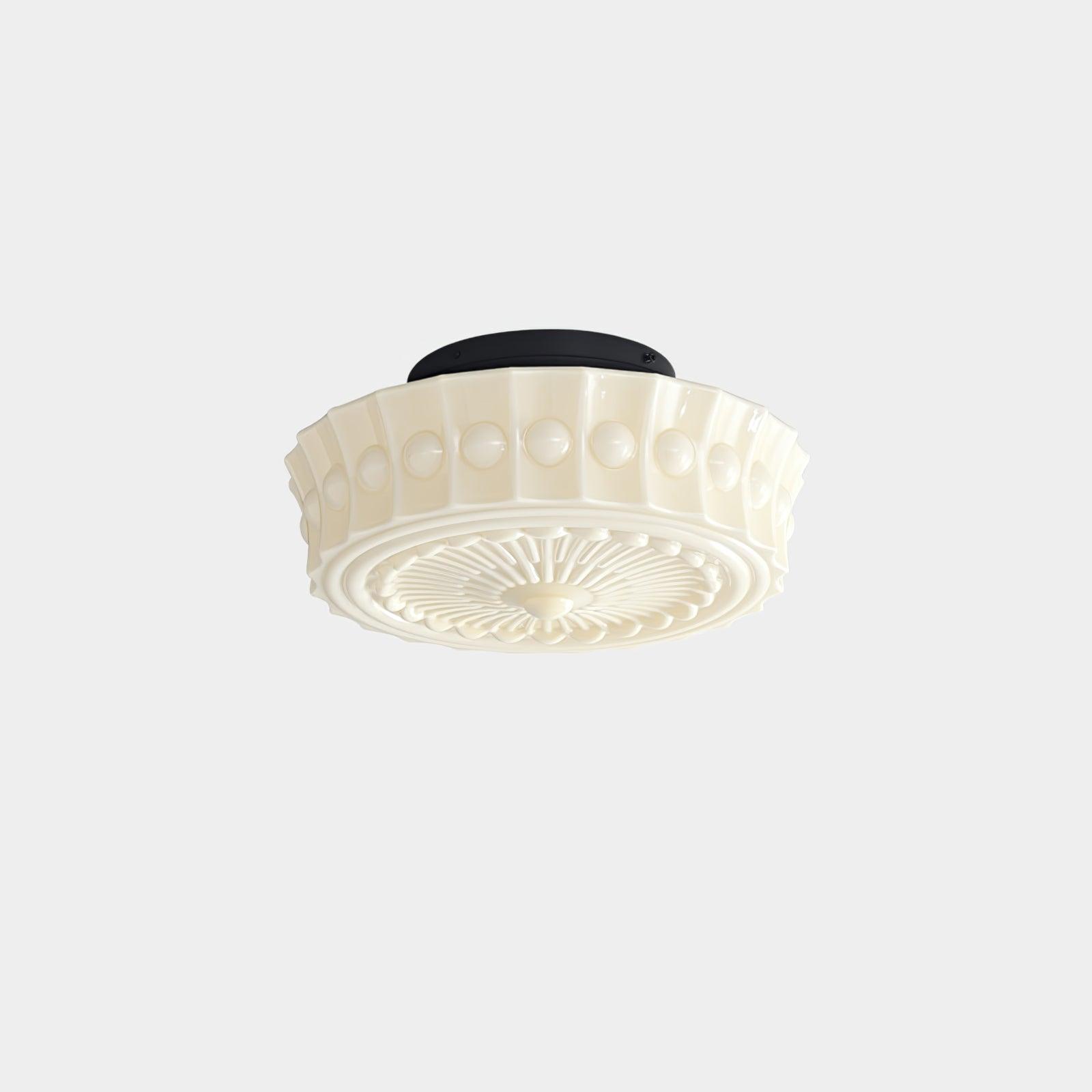 Ceiling Lights Vintage Style | Pressed Round Flush Mount