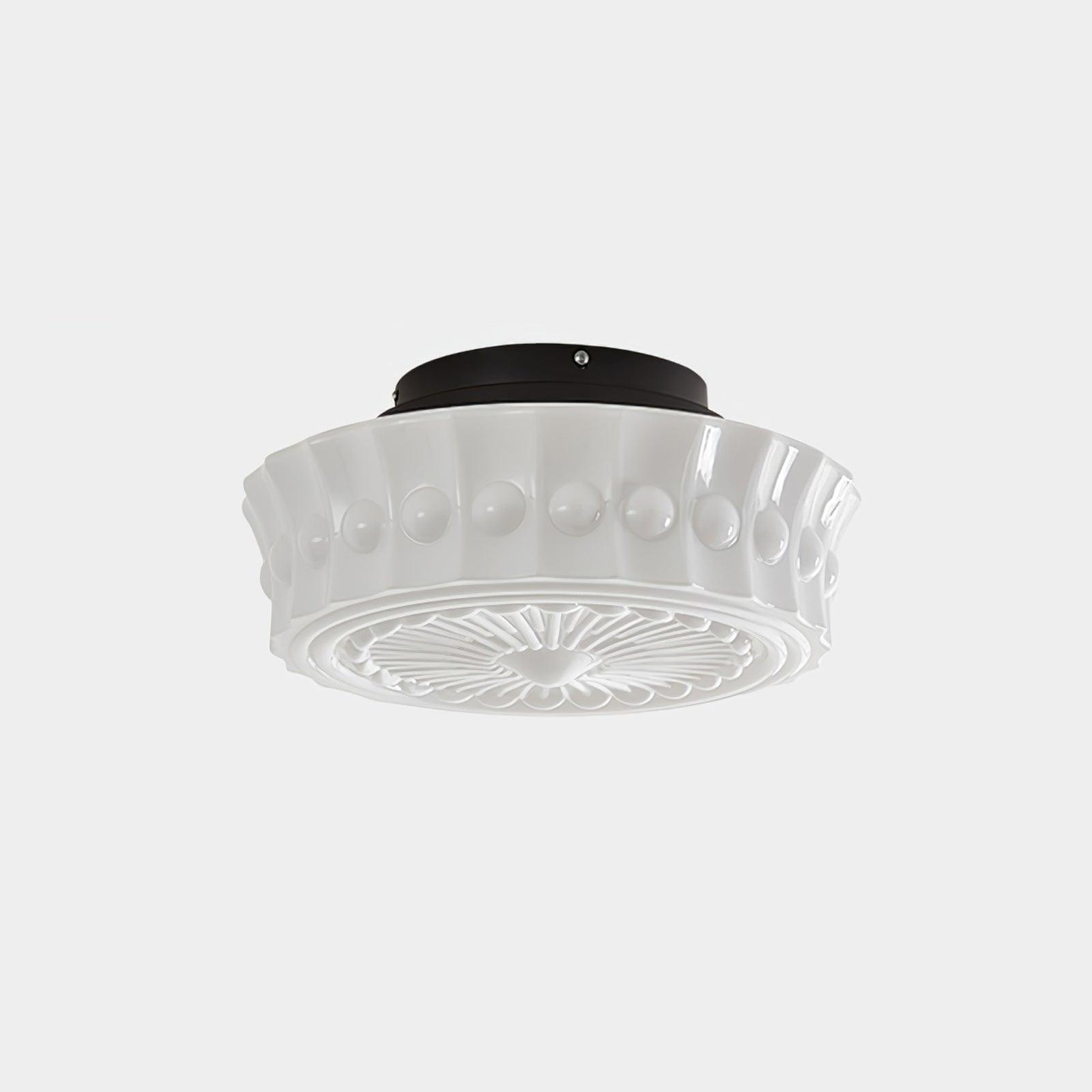 Ceiling Lights Vintage Style | Pressed Round Flush Mount