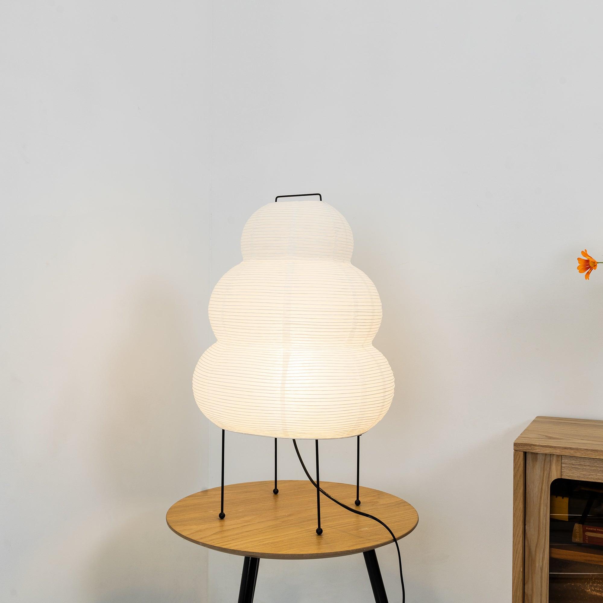 Table Lamp | Paper Shade Sculptural Table Light