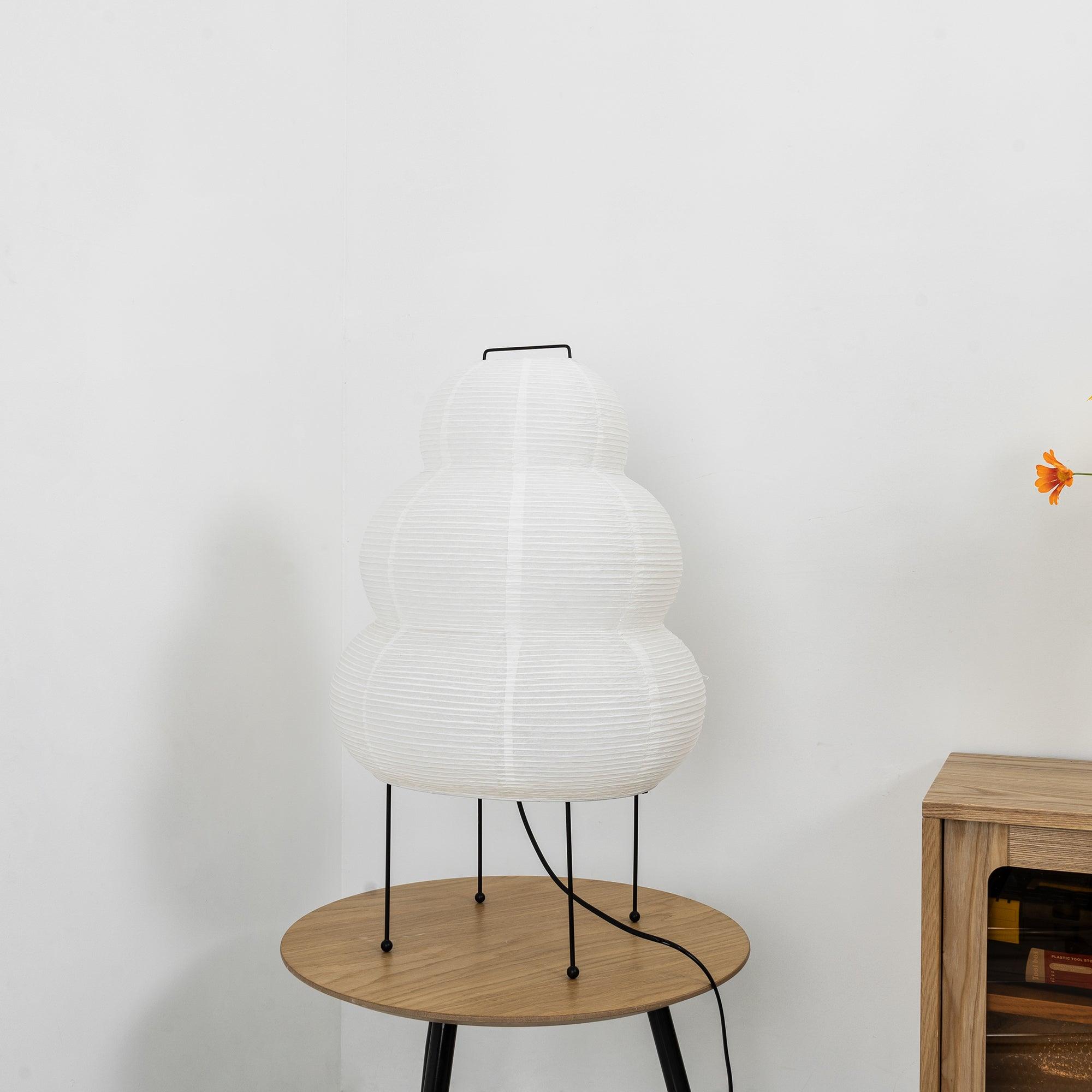 Table Lamp | Paper Shade Sculptural Table Light