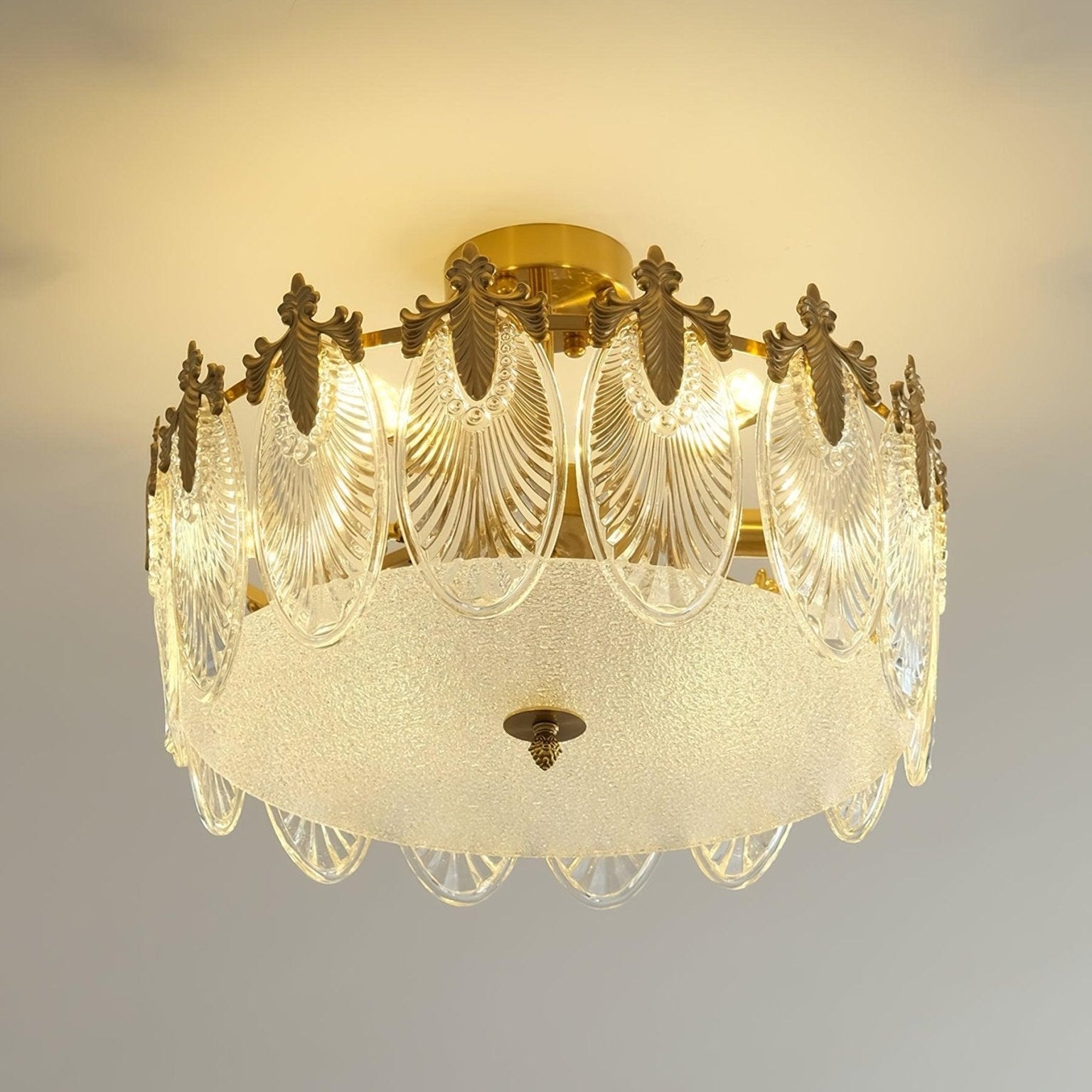 Bedroom Round Chandelier | Ornate Pattern Ceiling Fixture