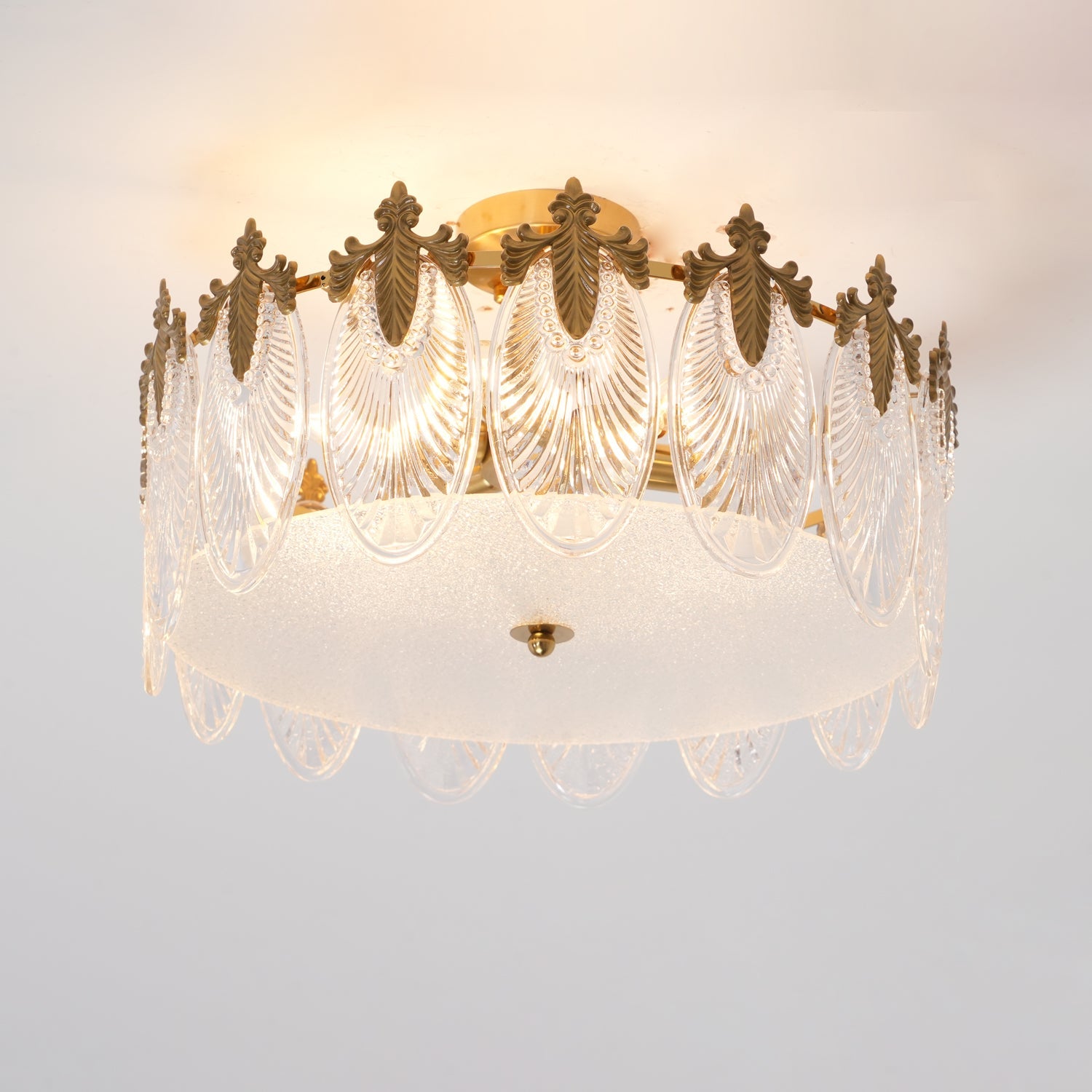 Bedroom Round Chandelier | Ornate Pattern Ceiling Fixture