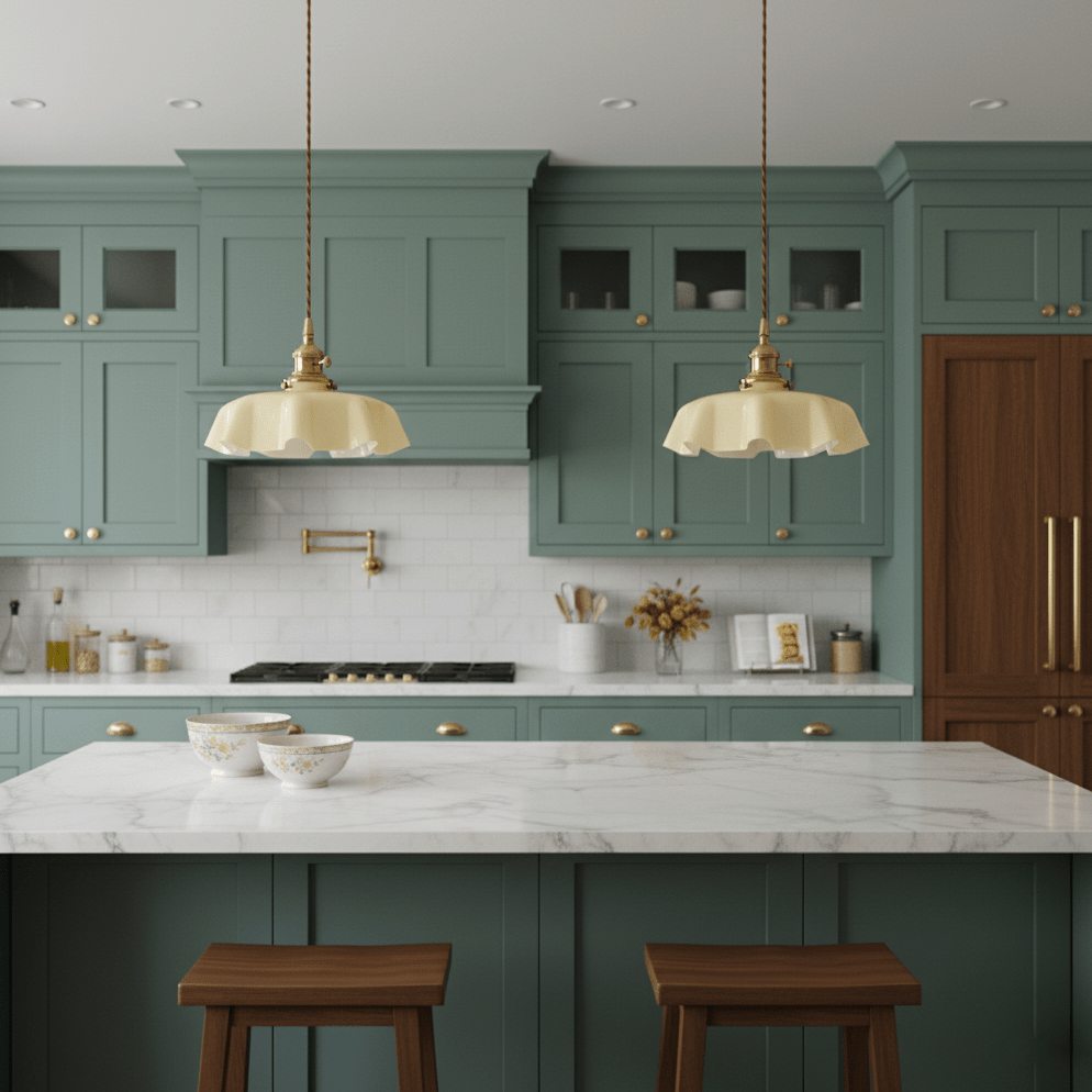 Pendant Light Scalloped  | French Flower Ceiling Lamp