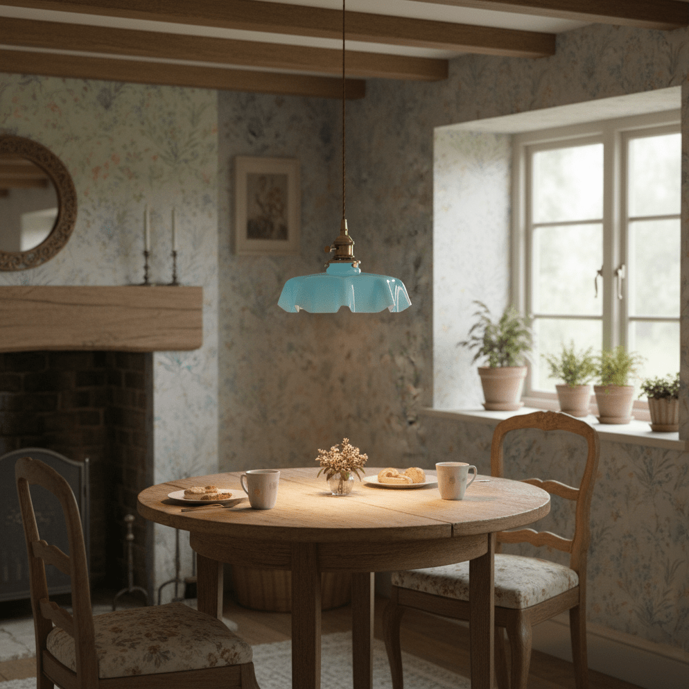 Pendant Light Scalloped  | French Flower Ceiling Lamp