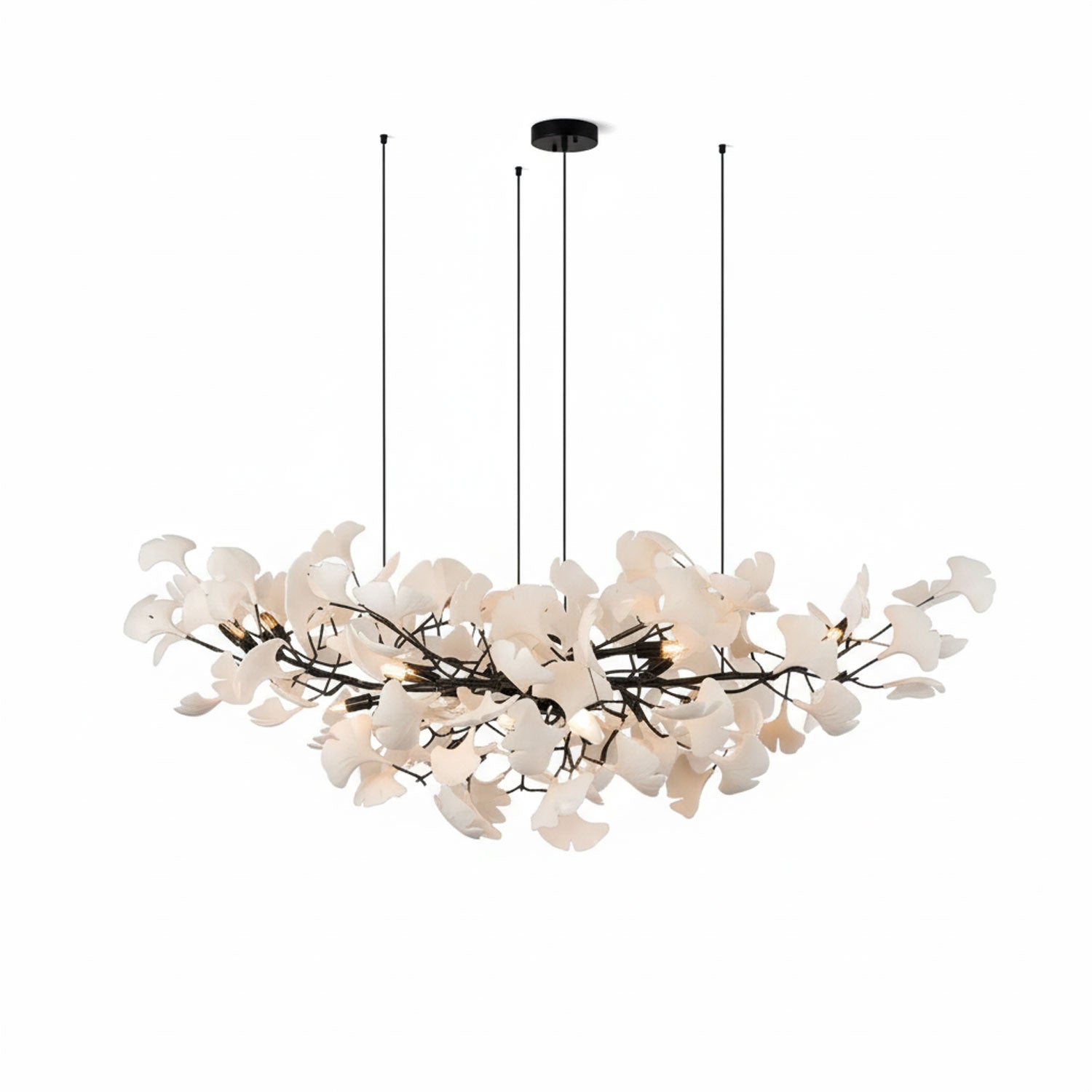Chandelier Light | Ceiling Lamp with Leaf-Inspired Design