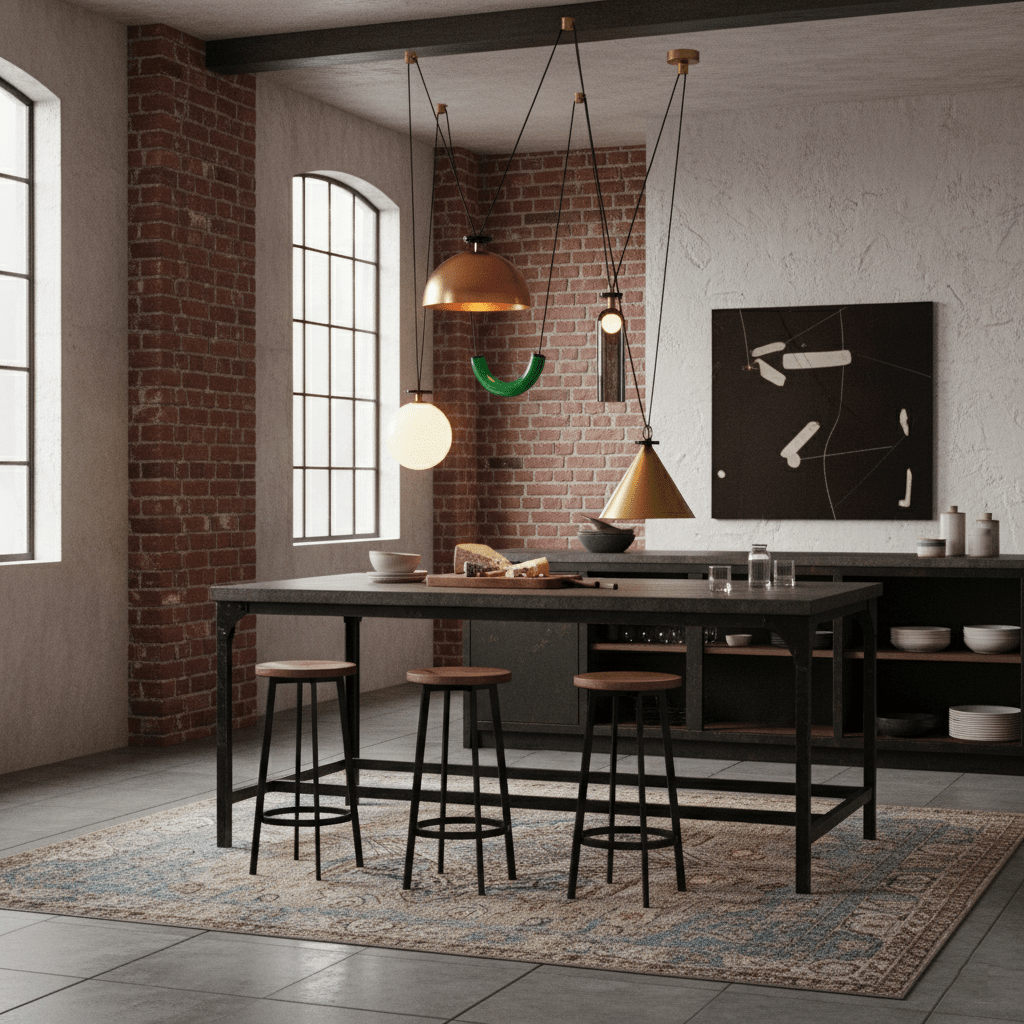 Geometric Shape Art Chandelier | Modern Multi-Pendant Light