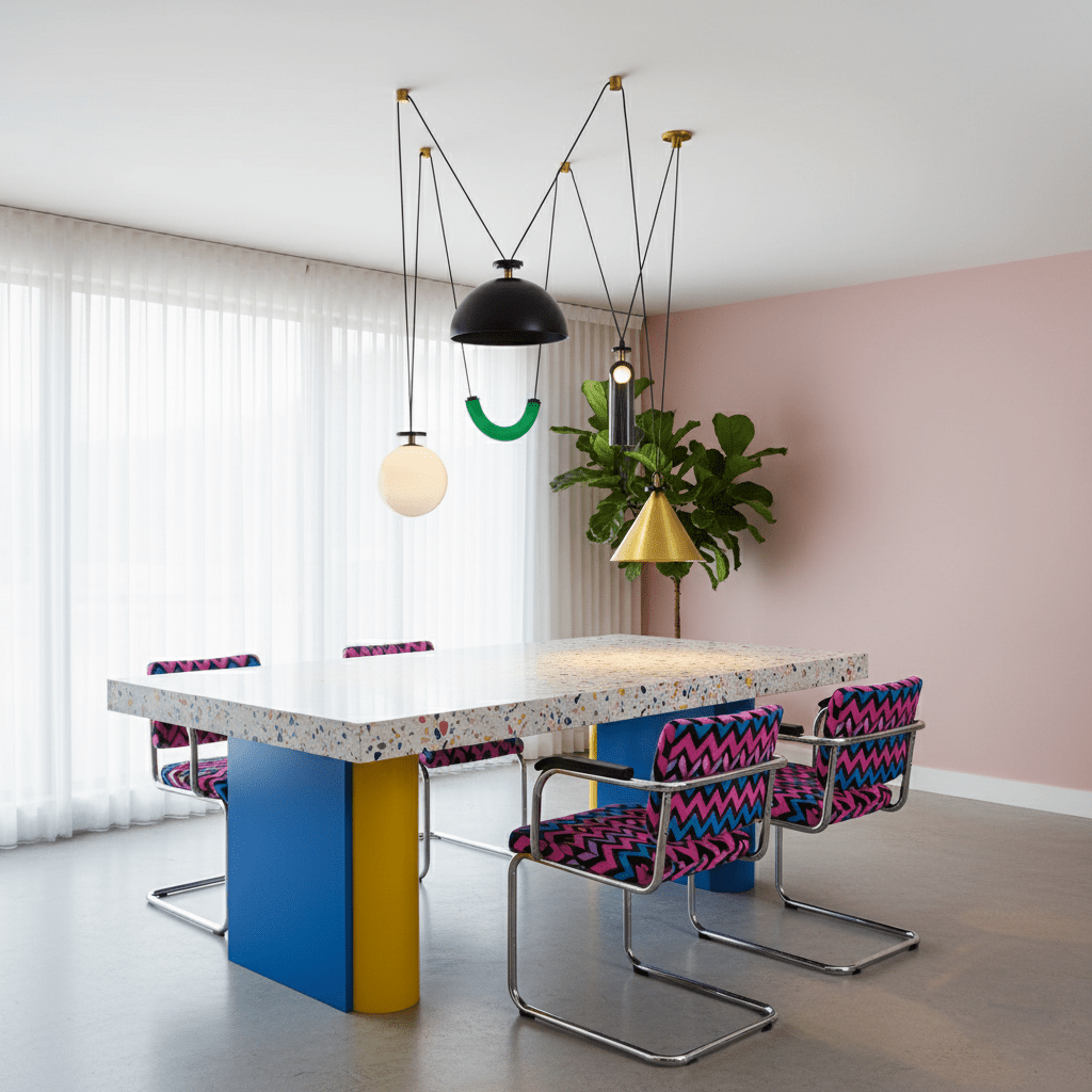 Geometric Shape Art Chandelier | Modern Multi-Pendant Light