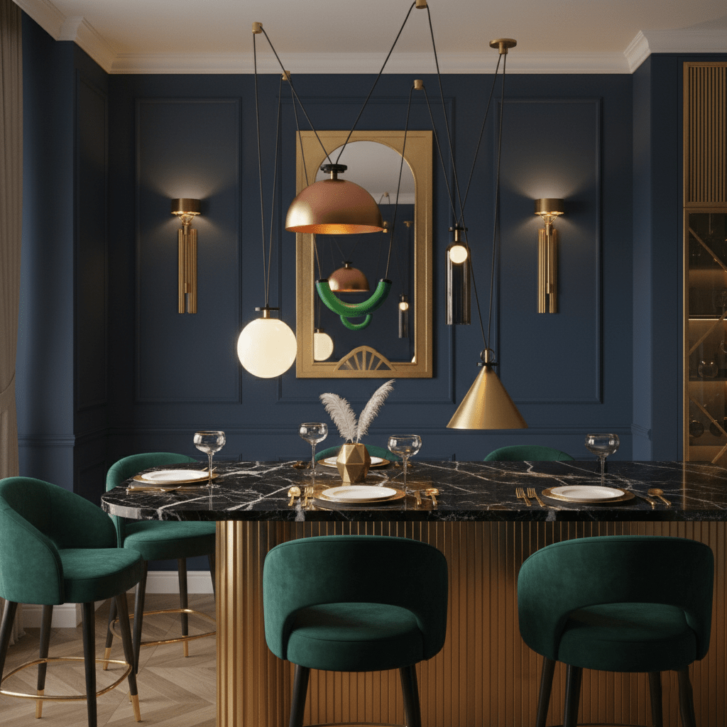 Geometric Shape Art Chandelier | Modern Multi-Pendant Light