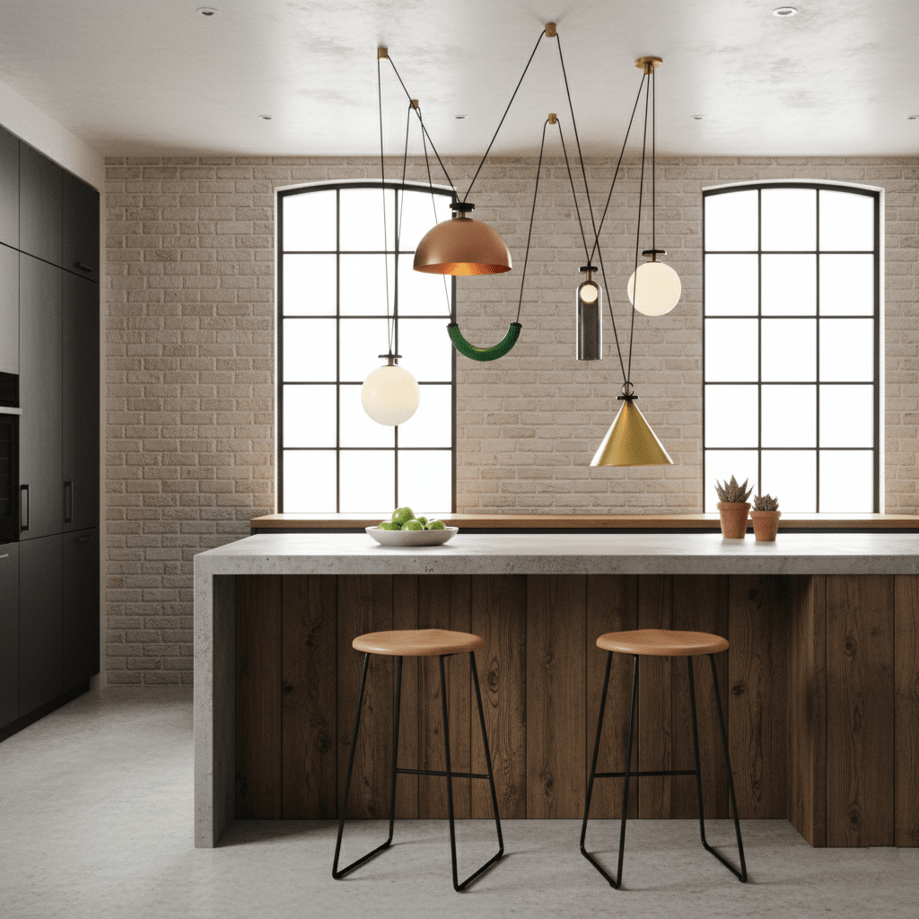 Geometric Shape Art Chandelier | Modern Multi-Pendant Light