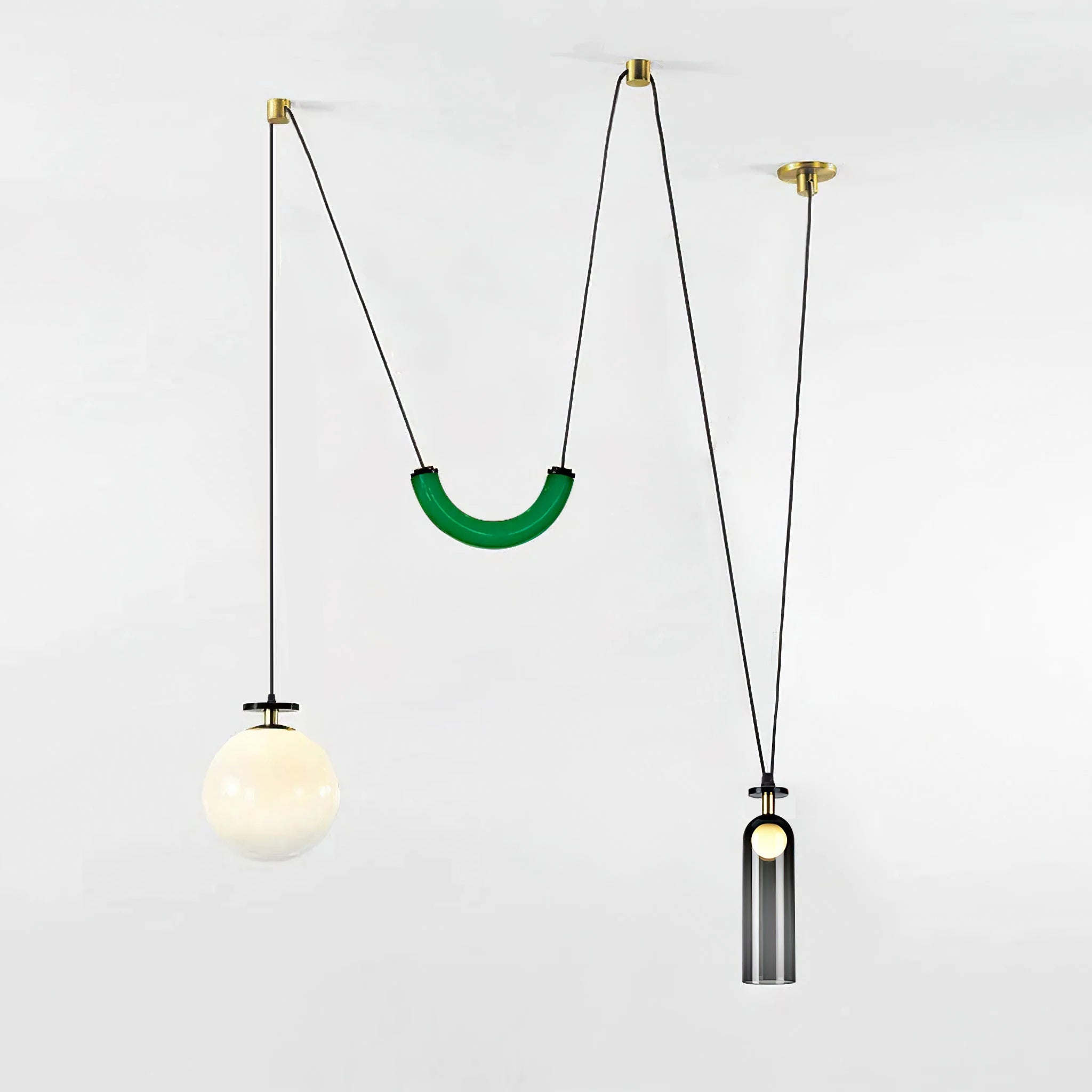 Geometric Shape Art Chandelier | Modern Multi-Pendant Light