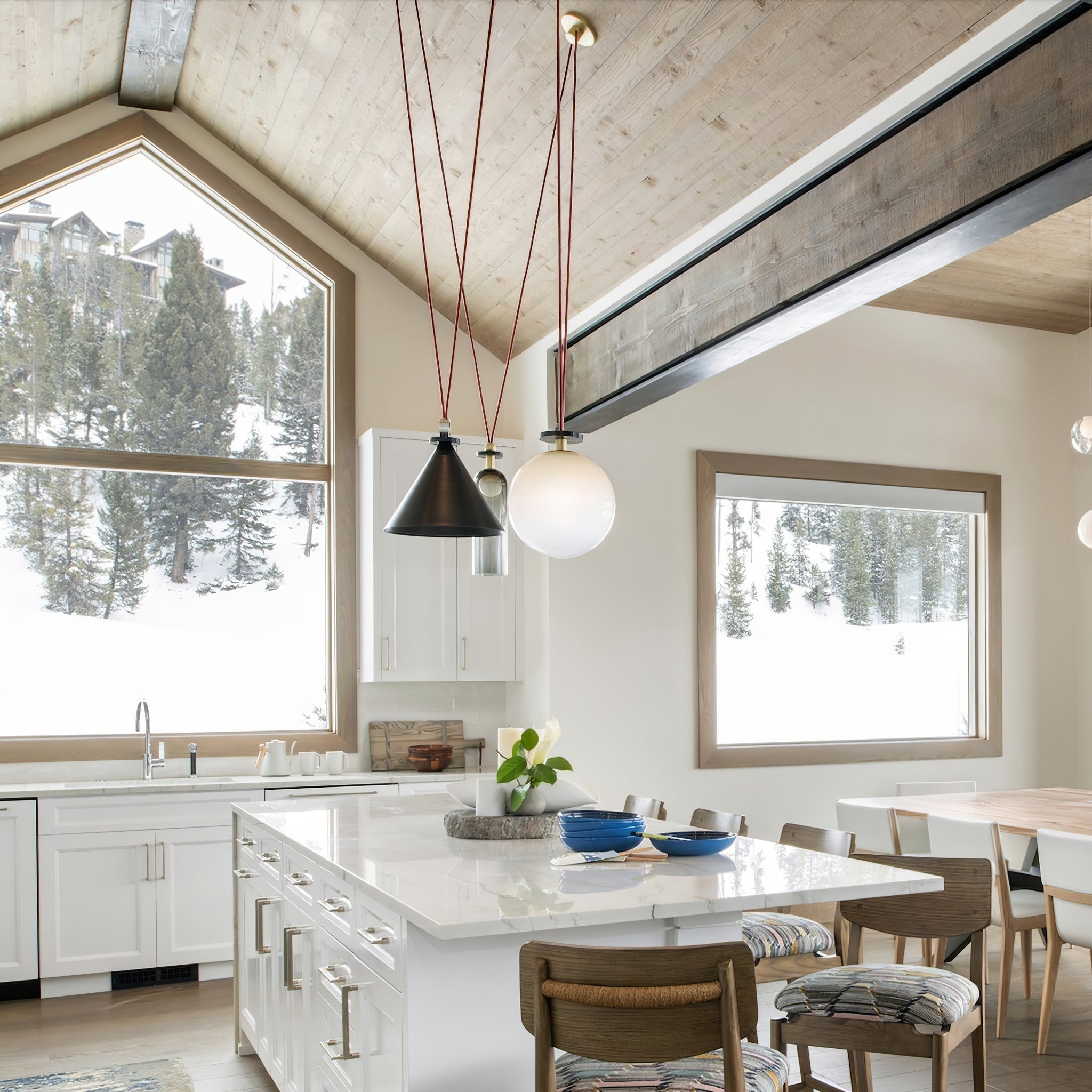 Geometric Shape Art Chandelier | Modern Multi-Pendant Light