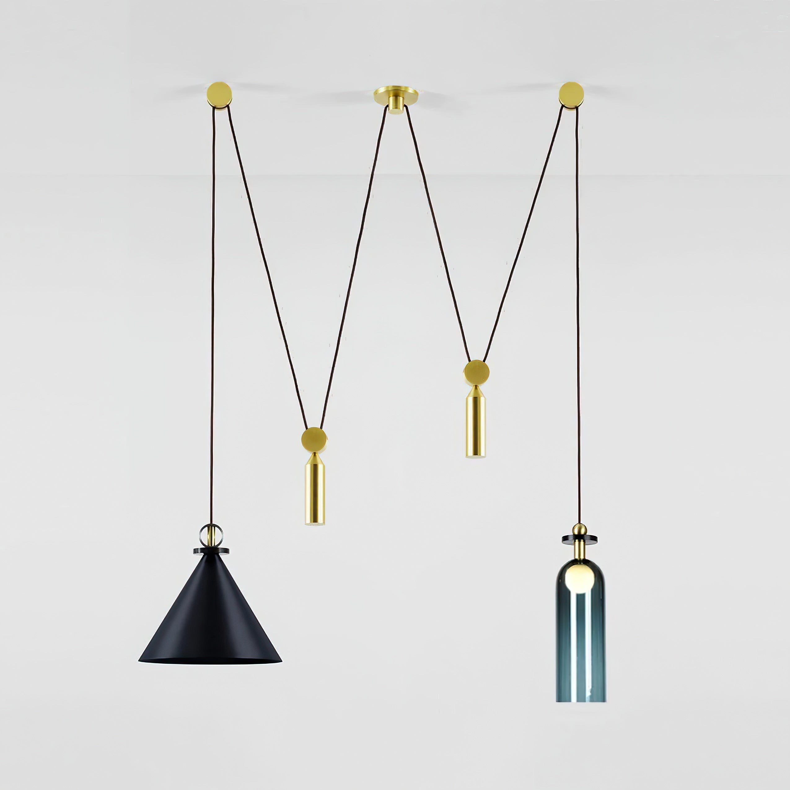 Geometric Shape Art Chandelier | Modern Multi-Pendant Light