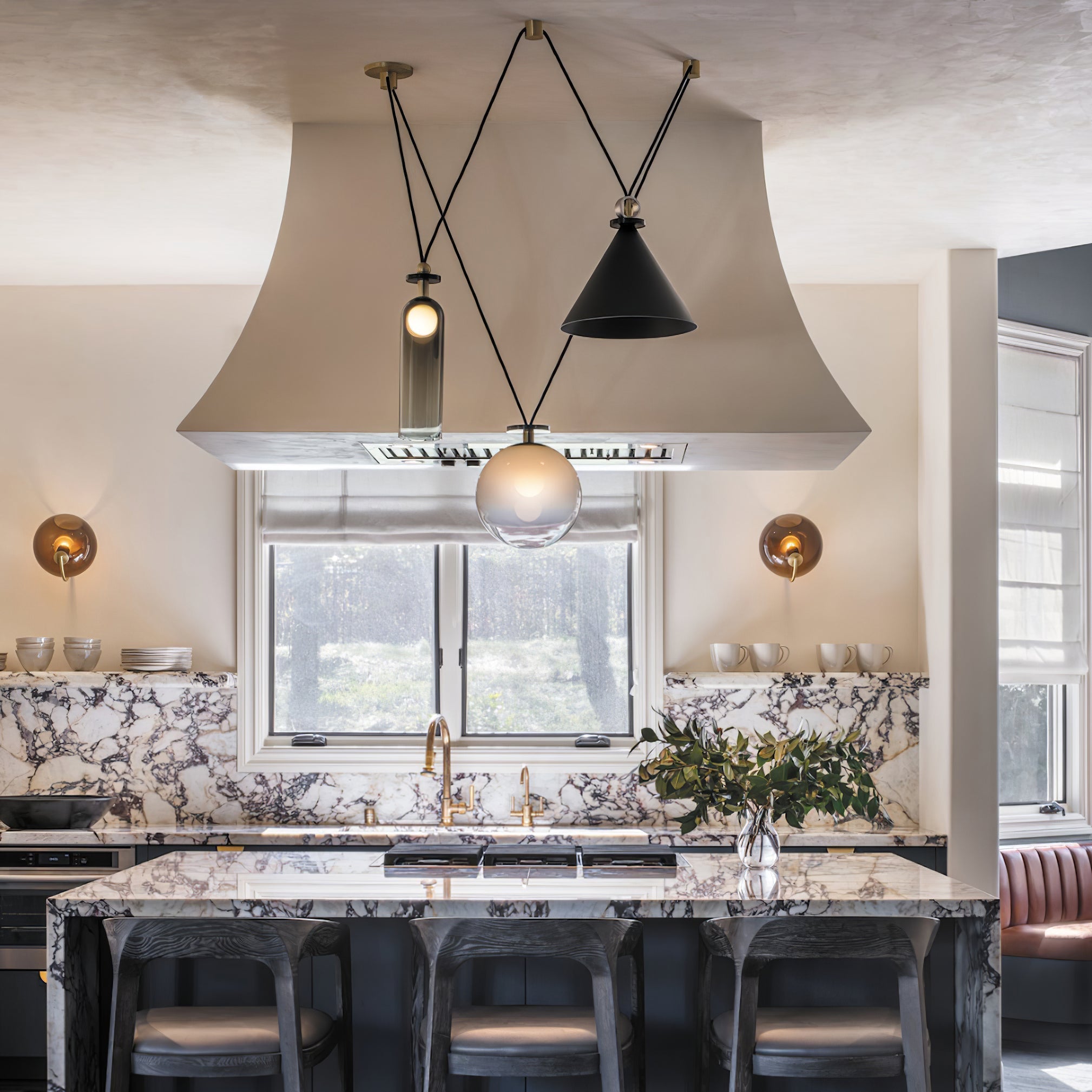 Geometric Shape Art Chandelier | Modern Multi-Pendant Light