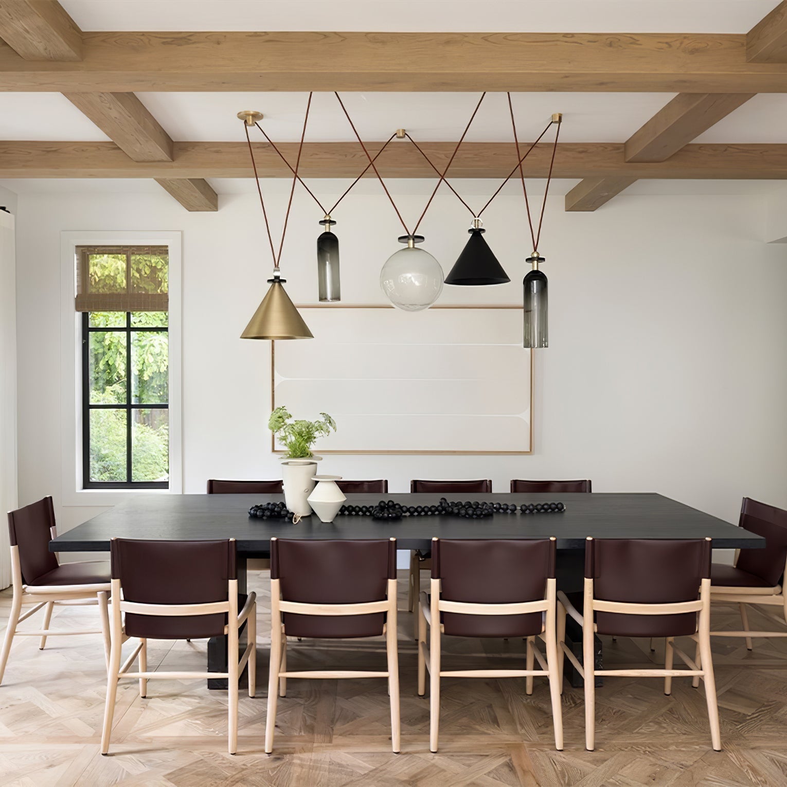 Geometric Shape Art Chandelier | Modern Multi-Pendant Light