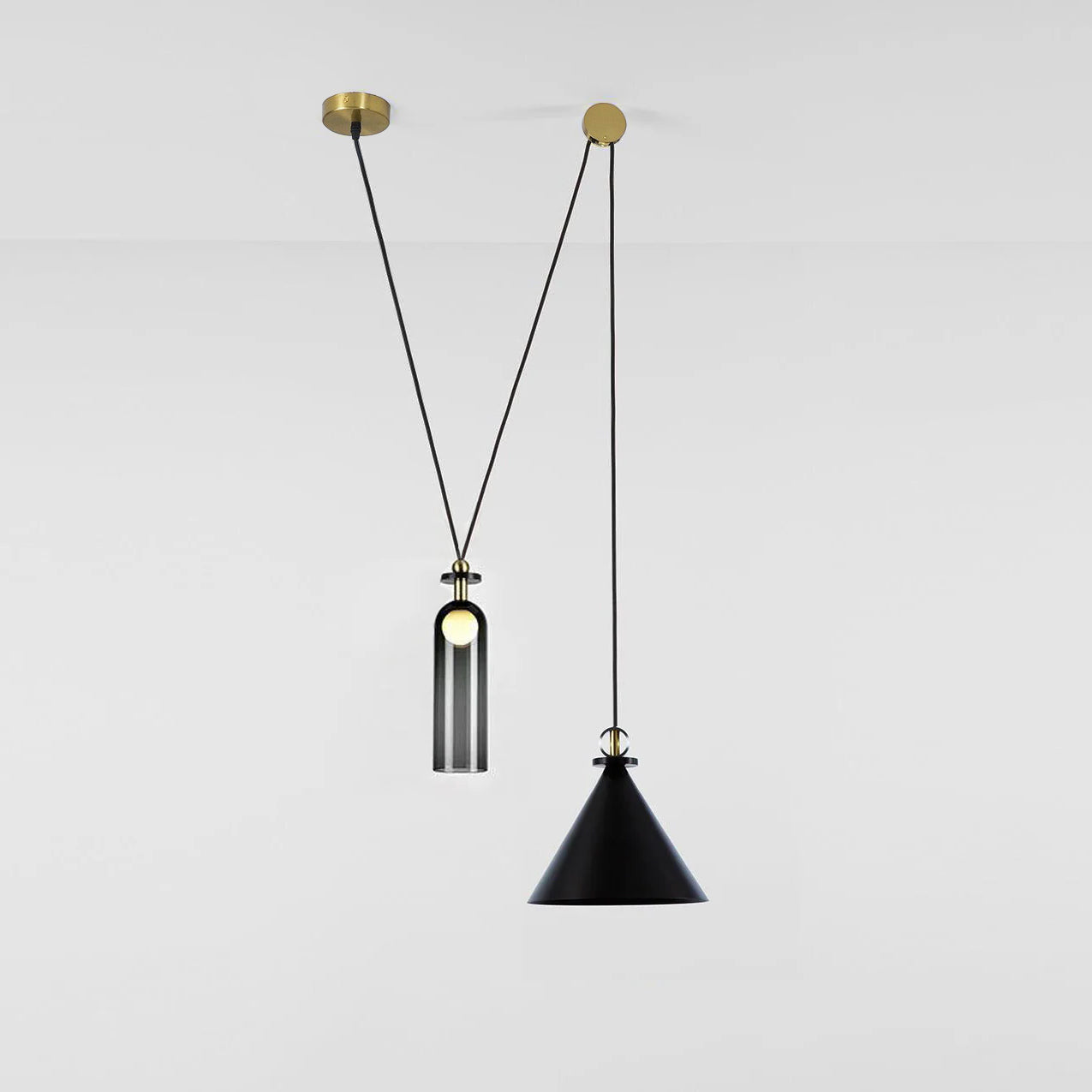 Geometric Shape Art Chandelier | Modern Multi-Pendant Light