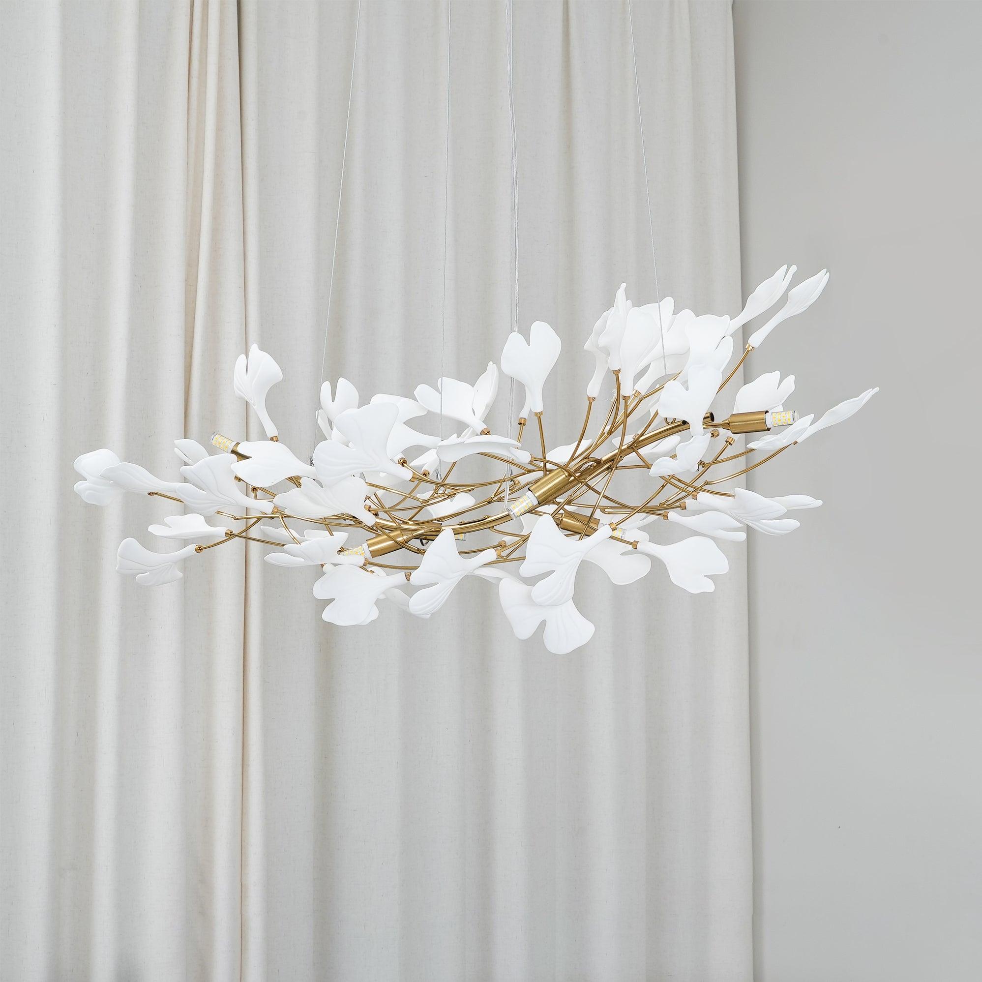 Chandelier Light | Ceiling Lamp with Leaf-Inspired Design