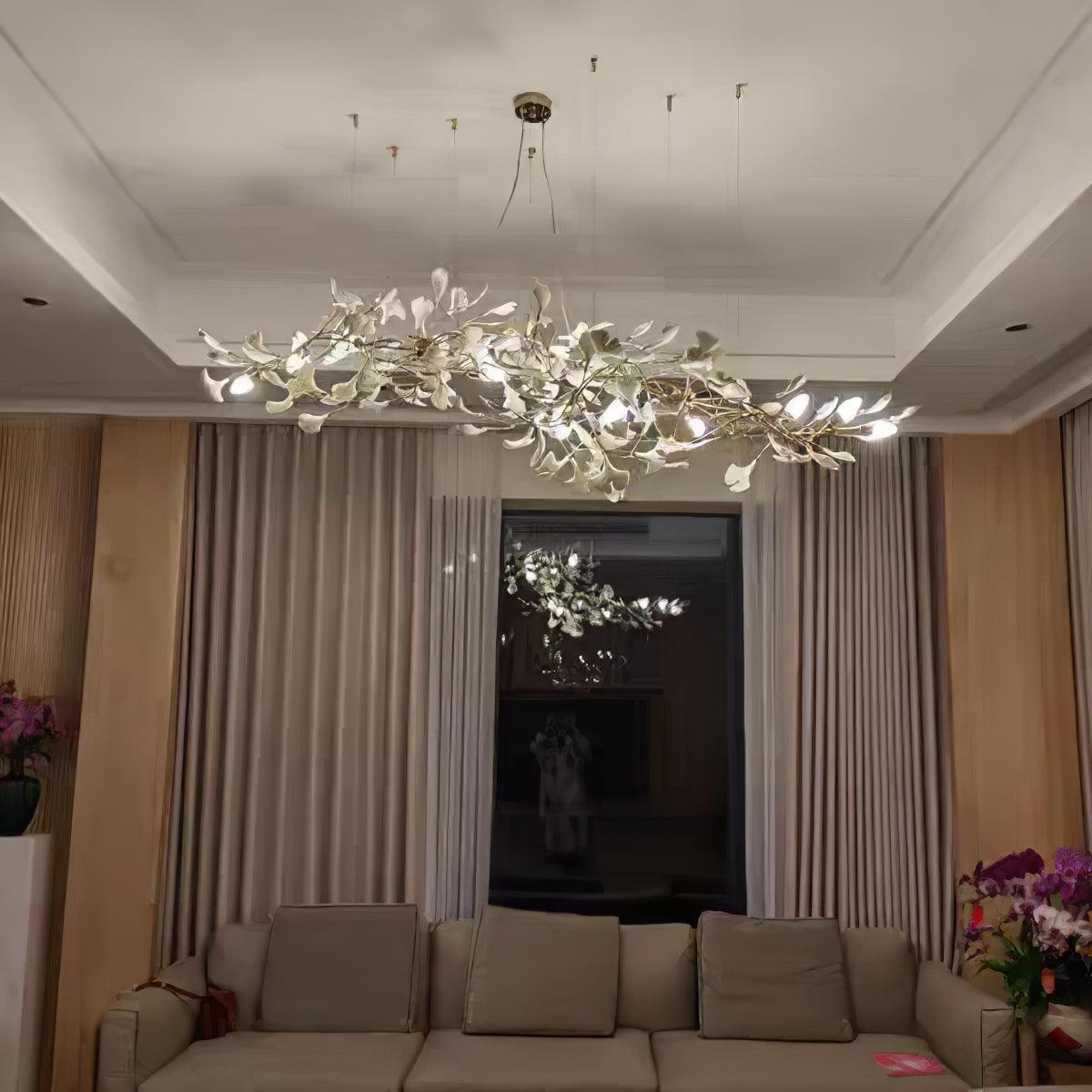 Chandelier Light | Ceiling Lamp with Leaf-Inspired Design
