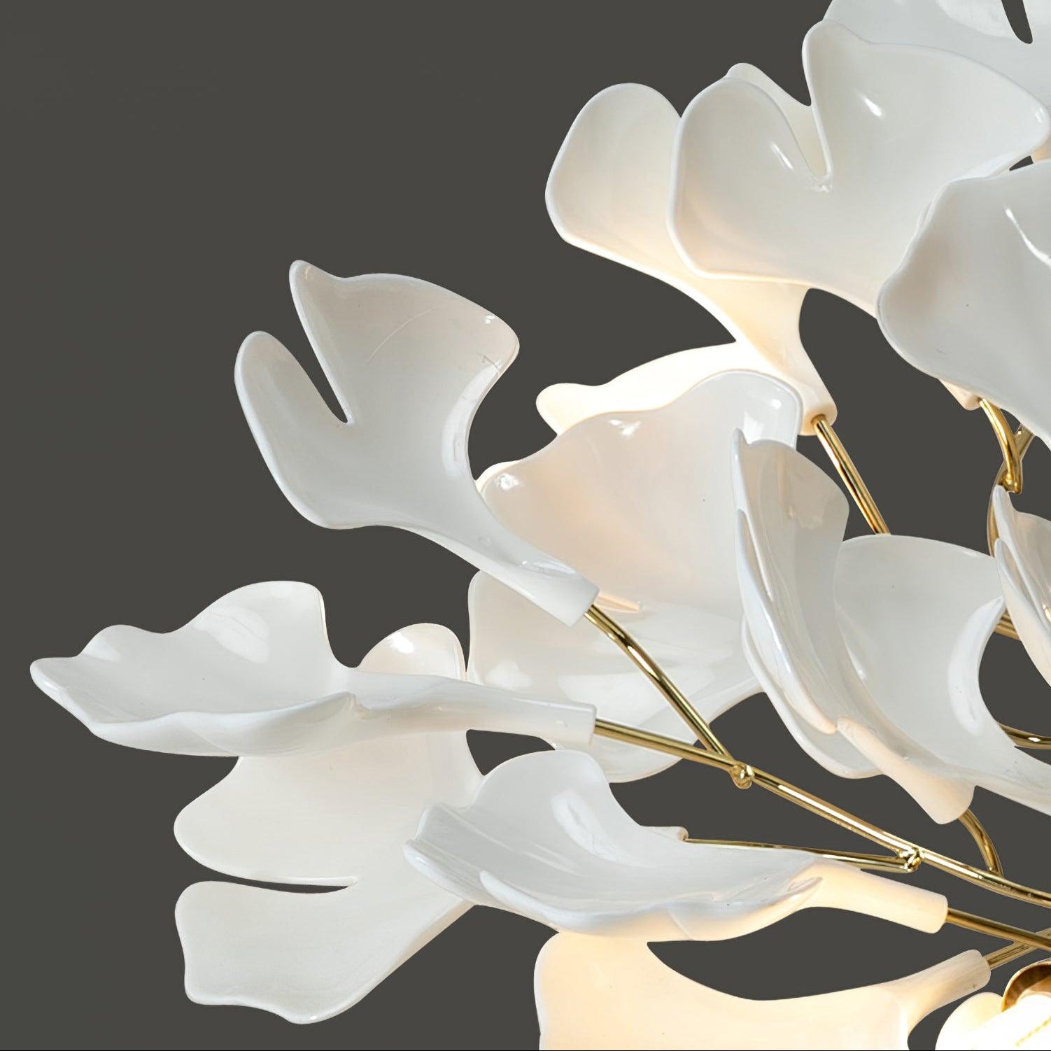 Ginkgo Leaf Chandelier | Nature-Inspired Branch Ceiling Fixture