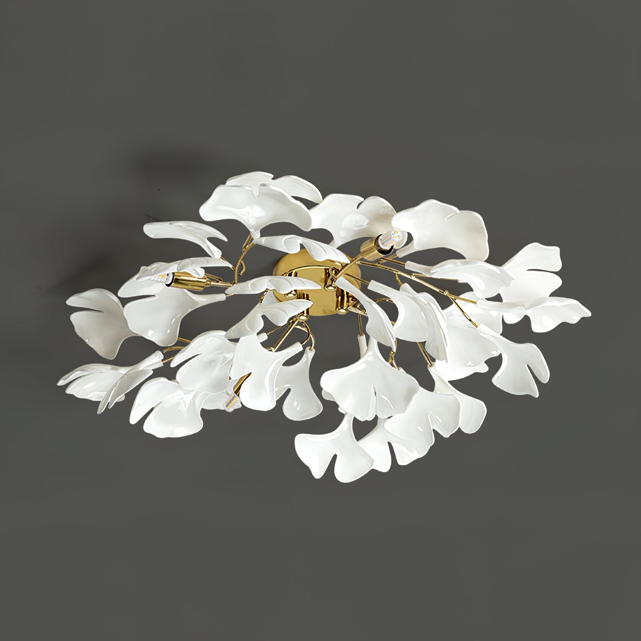 Ginkgo Leaf Chandelier | Nature-Inspired Branch Ceiling Fixture