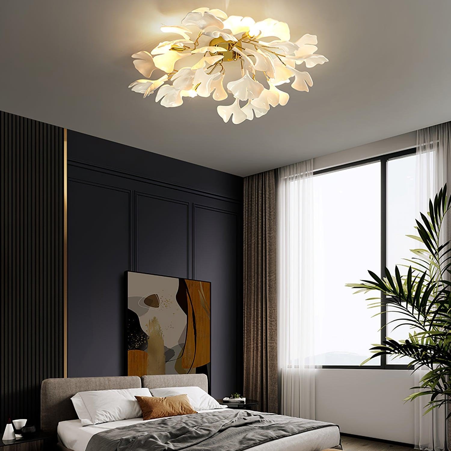 Ginkgo Leaf Chandelier | Nature-Inspired Branch Ceiling Fixture