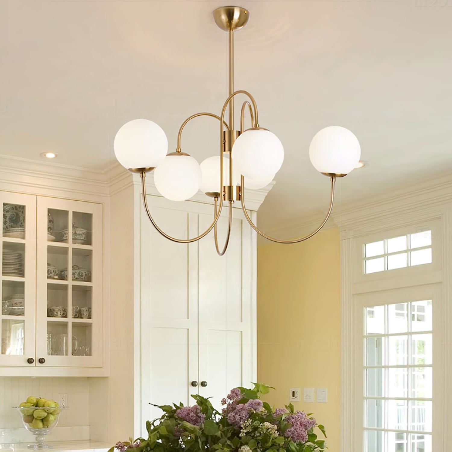 Chandelier Light Fixture | Ceiling Lamp with Gooseneck Design