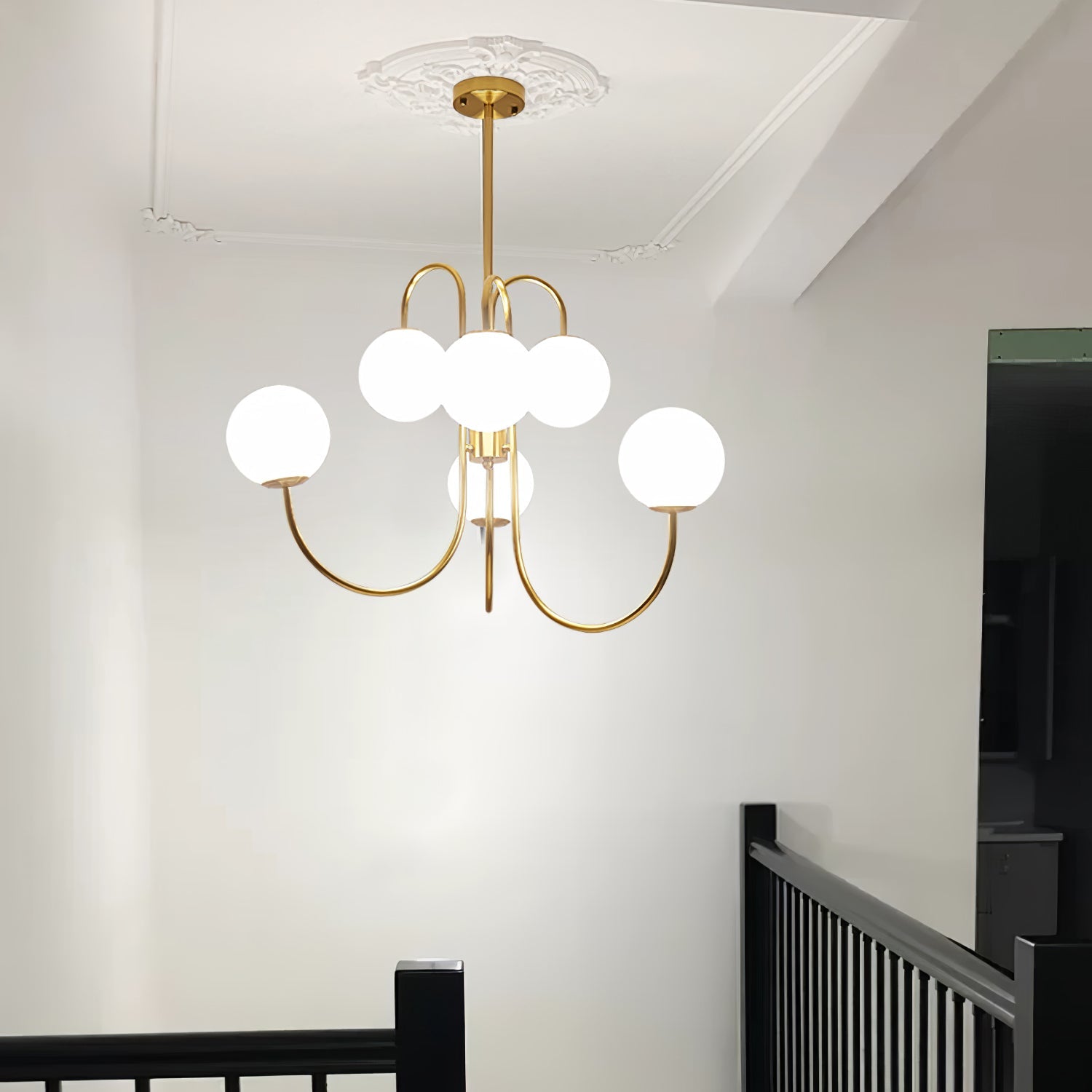 Chandelier Light Fixture | Ceiling Lamp with Gooseneck Design