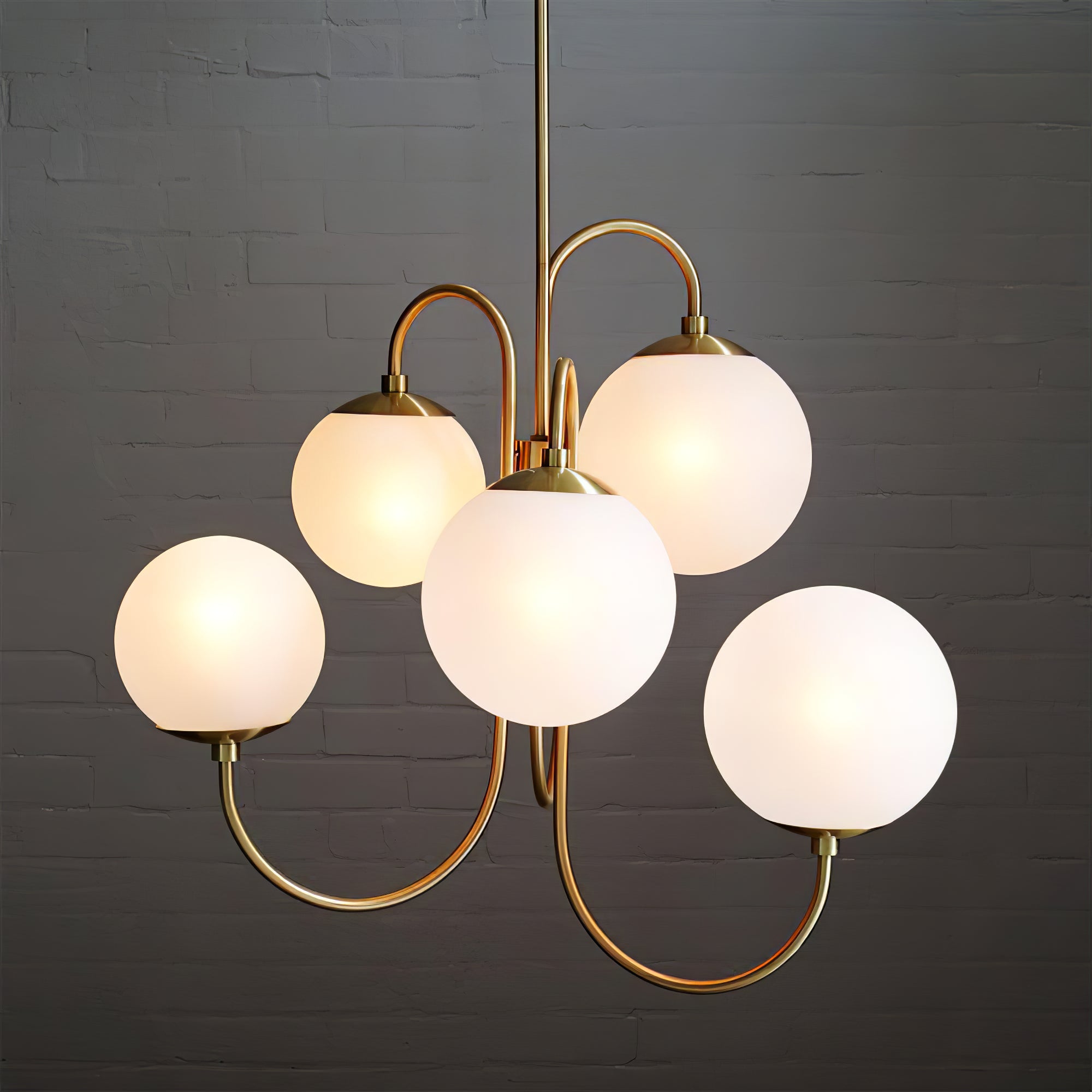Chandelier Light Fixture | Ceiling Lamp with Gooseneck Design