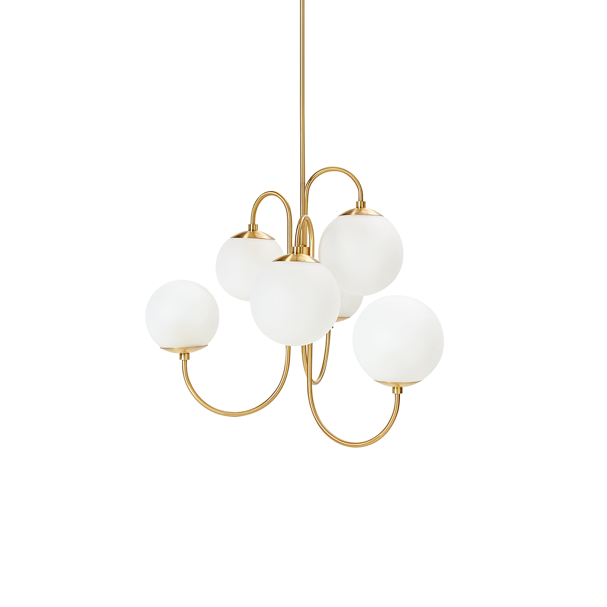 Chandelier Light Fixture | Ceiling Lamp with Gooseneck Design