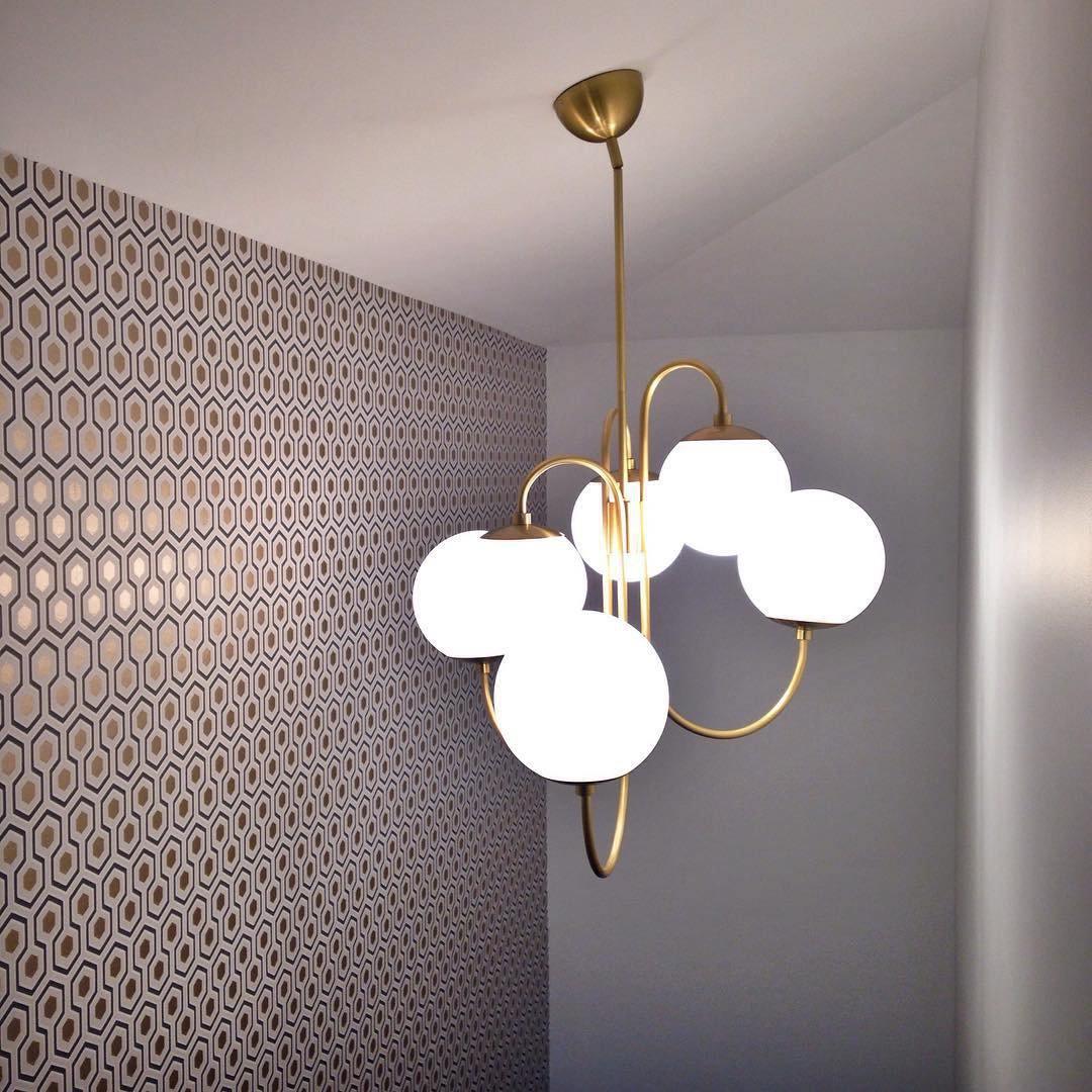 Chandelier Light Fixture | Ceiling Lamp with Gooseneck Design