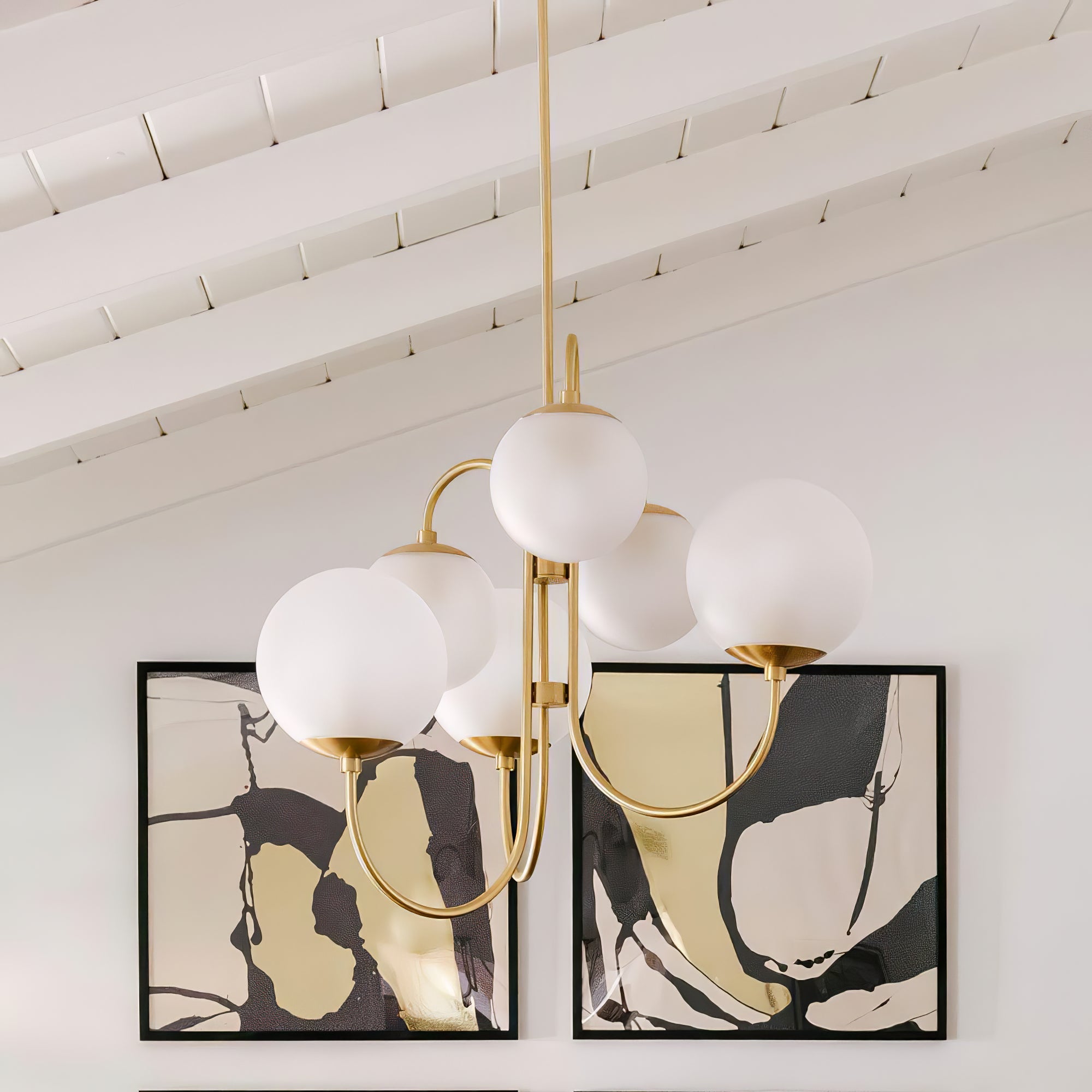 Chandelier Light Fixture | Ceiling Lamp with Gooseneck Design