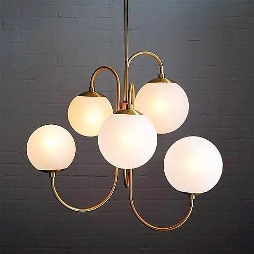 Chandelier Light Fixture | Ceiling Lamp with Gooseneck Design