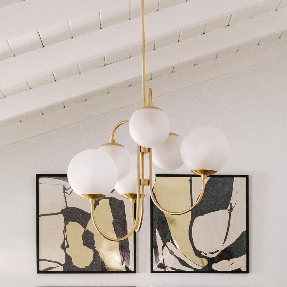 Chandelier Light Fixture | Ceiling Lamp with Gooseneck Design