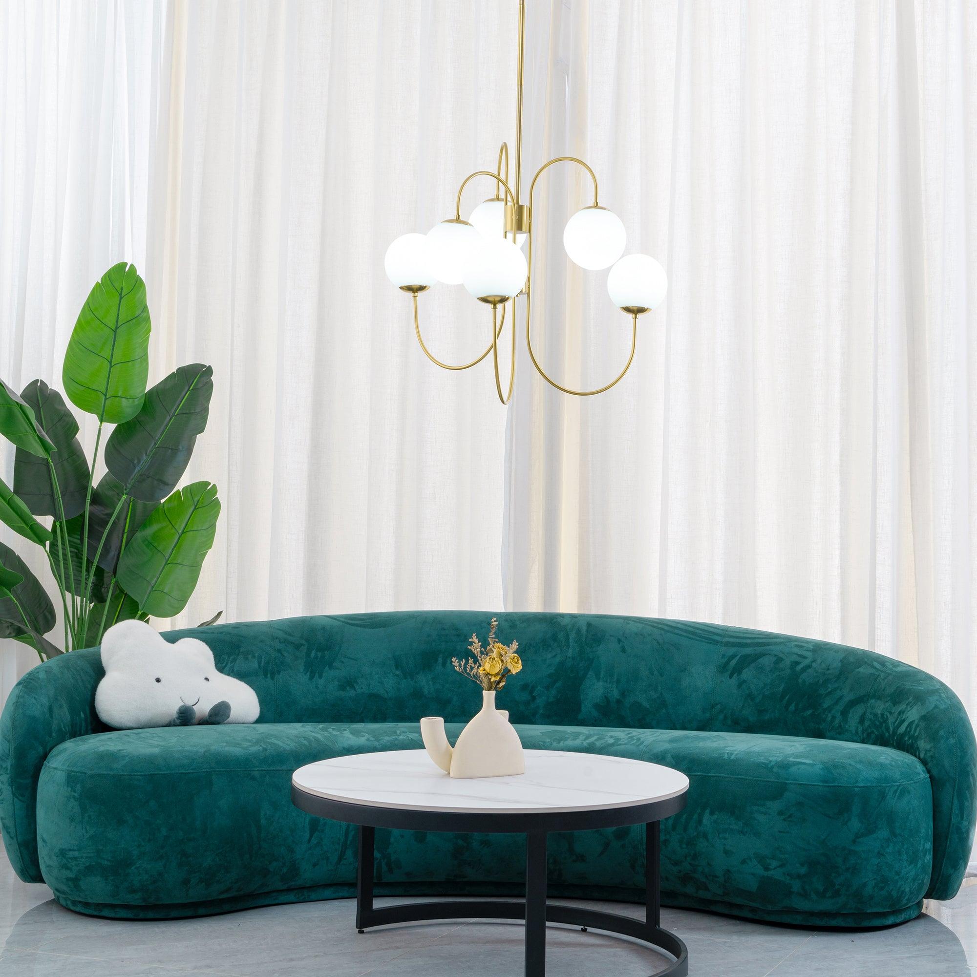 Chandelier Light Fixture | Ceiling Lamp with Gooseneck Design