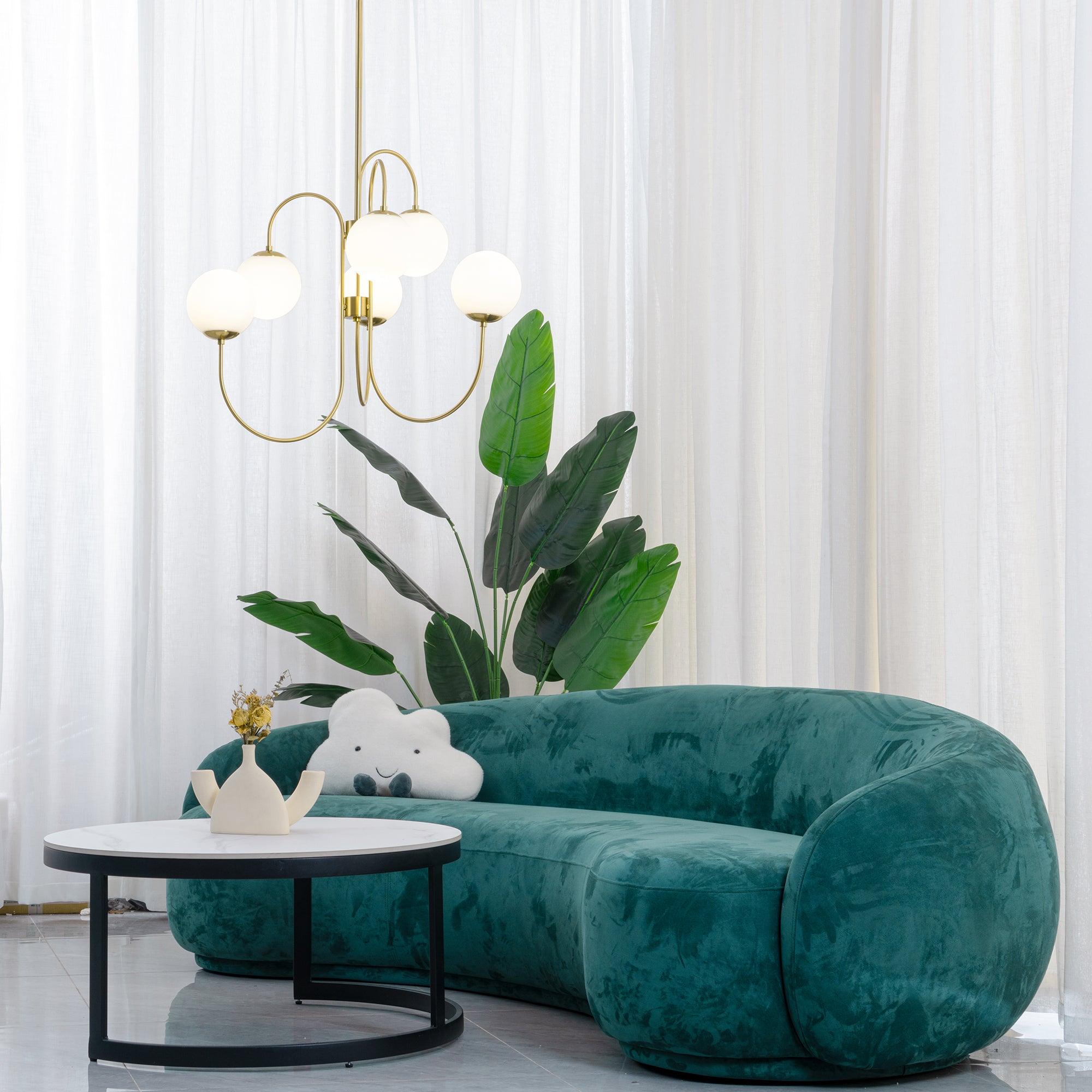 Chandelier Light Fixture | Ceiling Lamp with Gooseneck Design