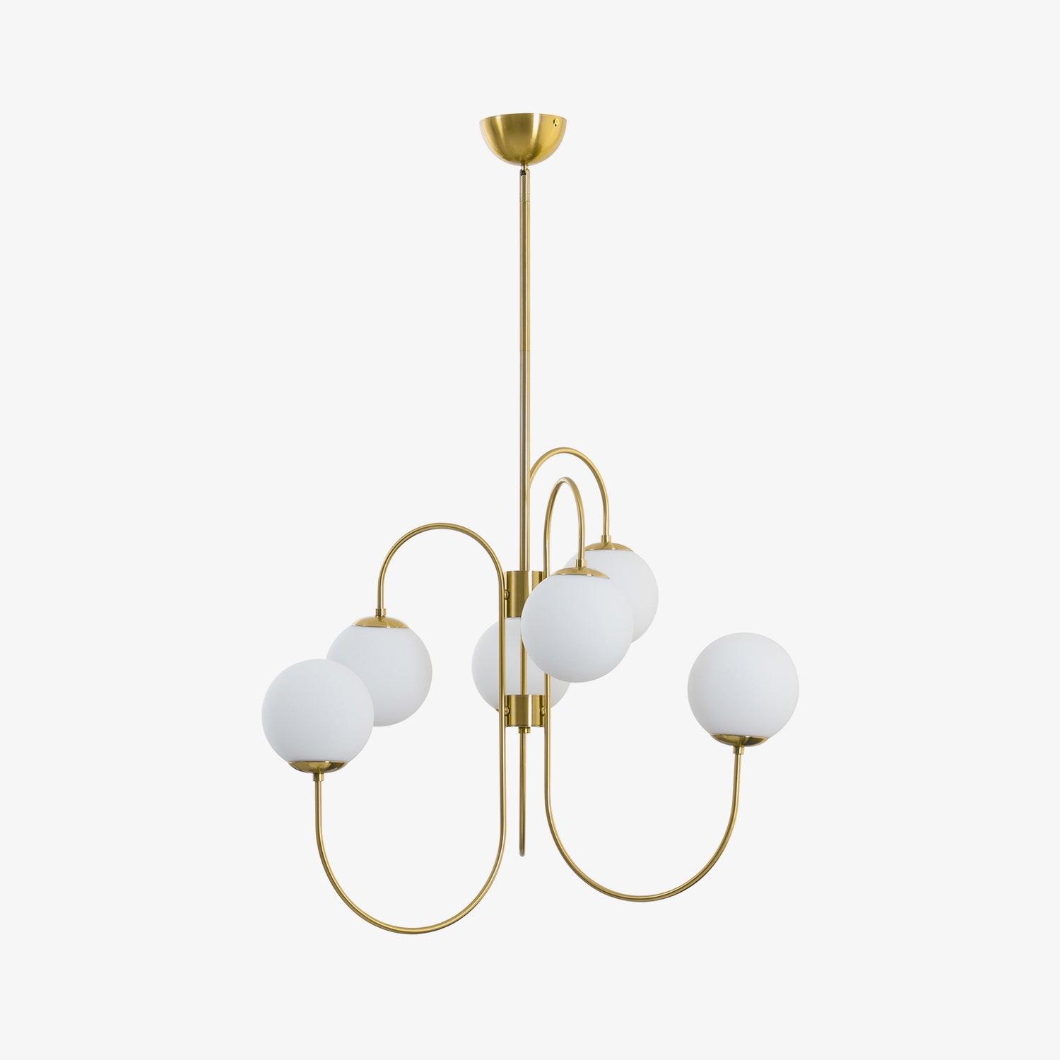 Chandelier Light Fixture | Ceiling Lamp with Gooseneck Design