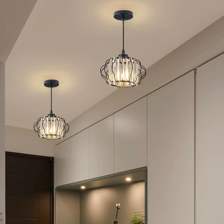 Ceiling Light | Modern Geometric Cage Fixture