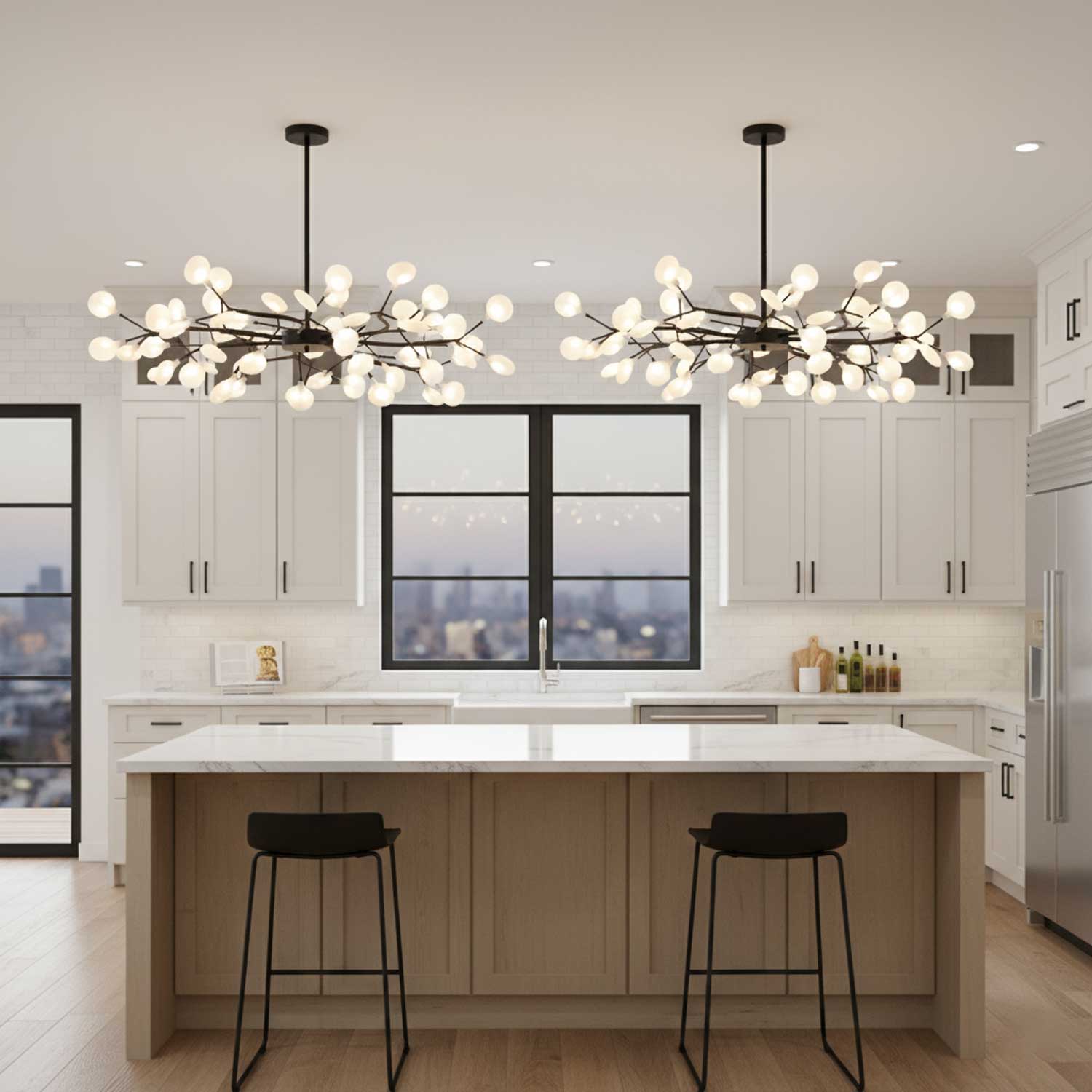 Chandelier Light | Ceiling Lamp with Firefly-Inspired Satellite Design