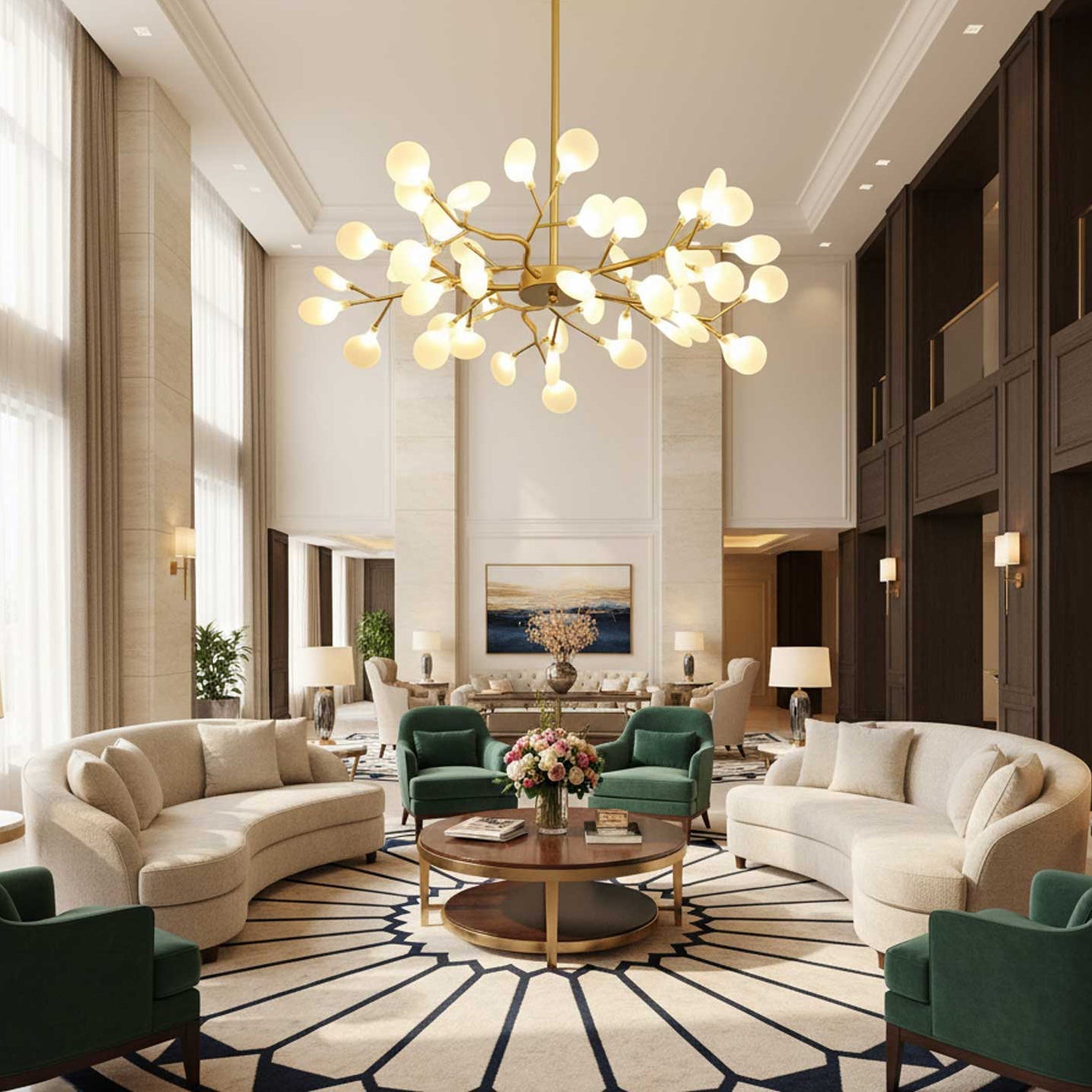 Chandelier Light | Ceiling Lamp with Firefly-Inspired Satellite Design