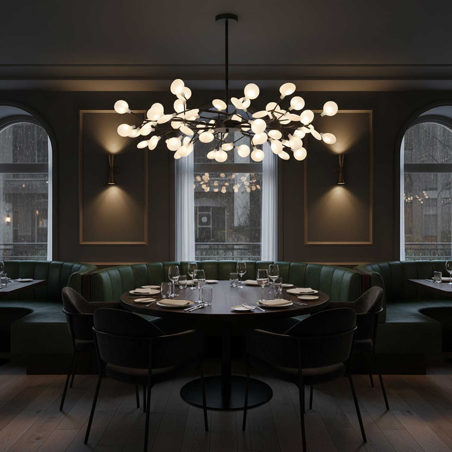 Chandelier Light | Ceiling Lamp with Firefly-Inspired Satellite Design