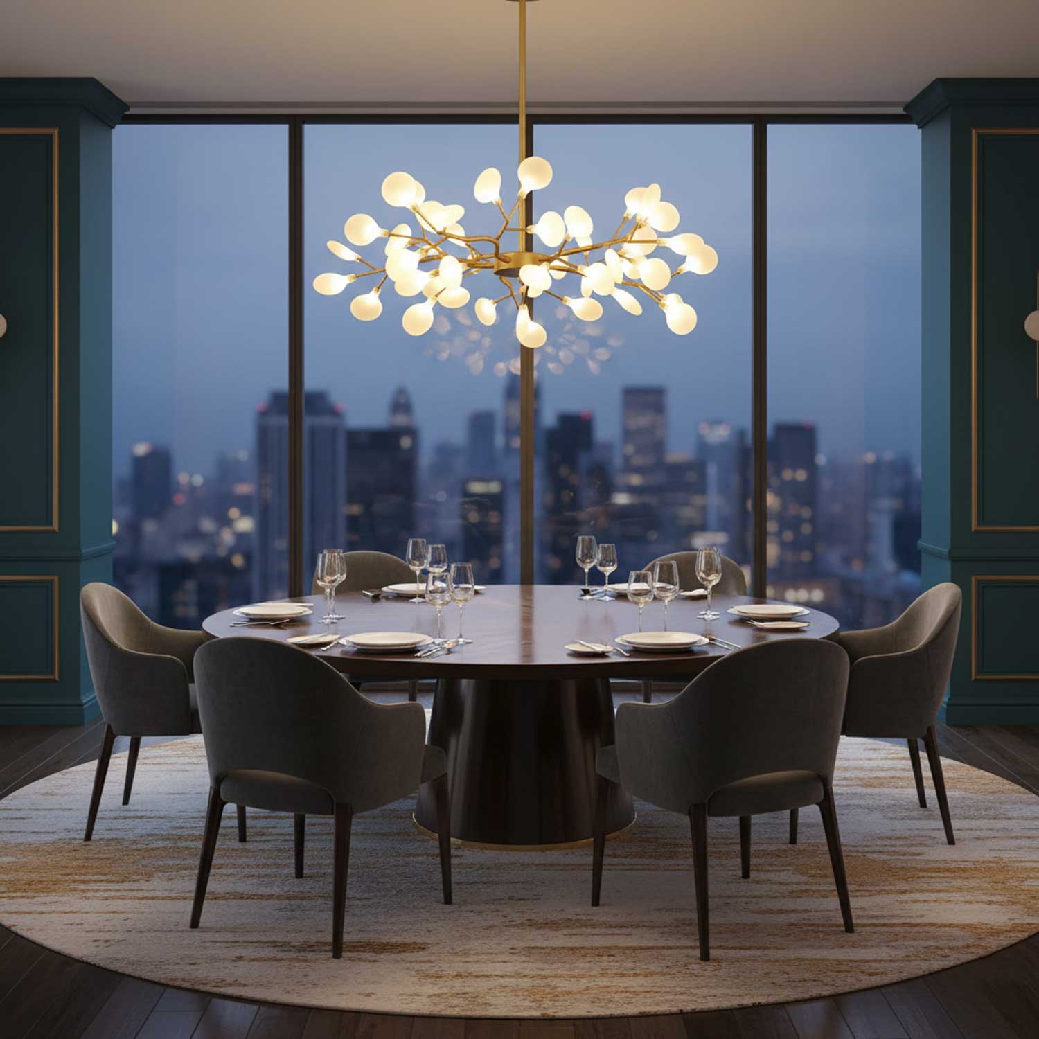 Chandelier Light | Ceiling Lamp with Firefly-Inspired Satellite Design