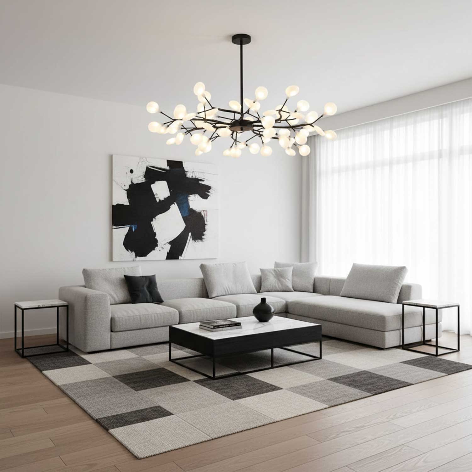 Chandelier Light | Ceiling Lamp with Firefly-Inspired Satellite Design