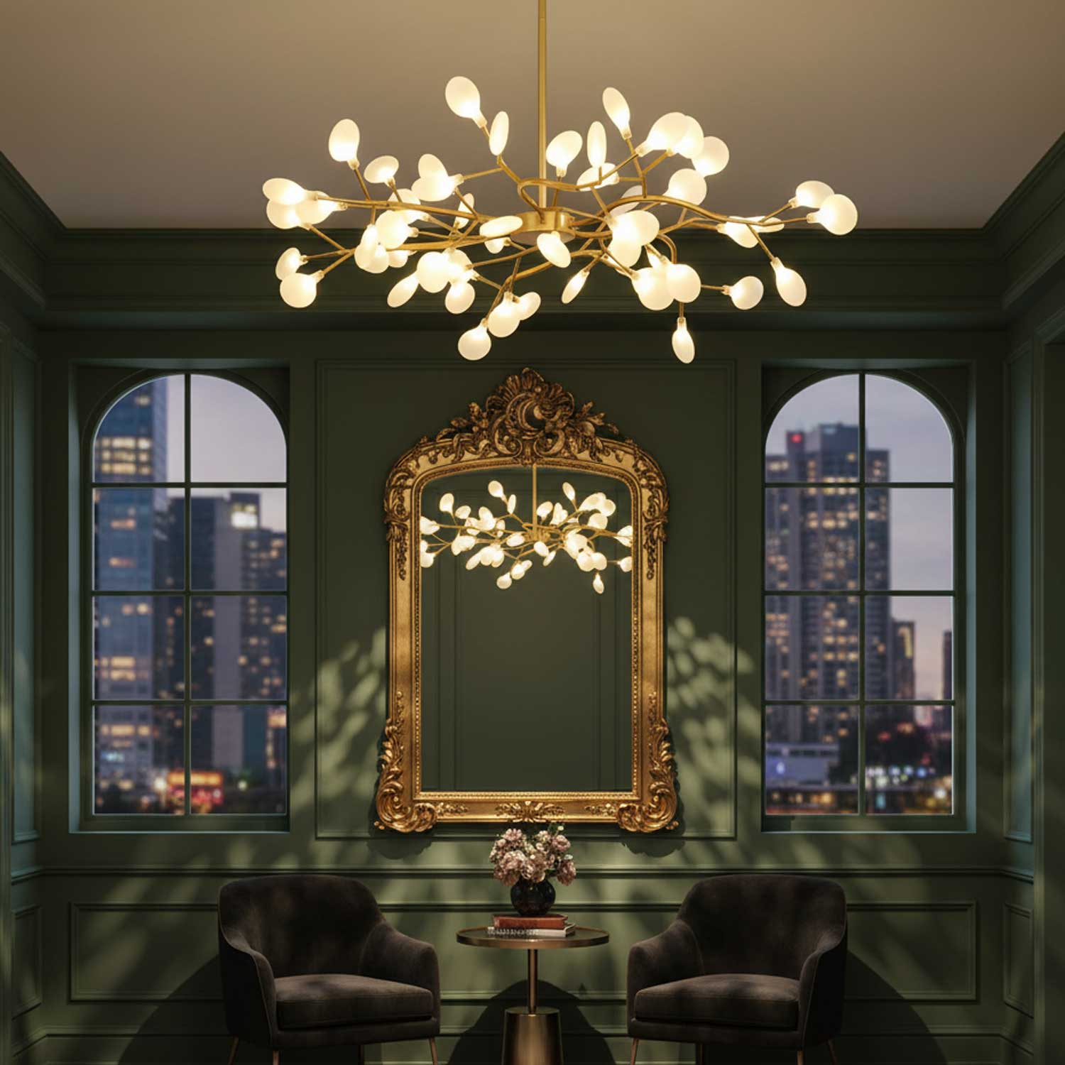 Chandelier Light | Ceiling Lamp with Firefly-Inspired Satellite Design