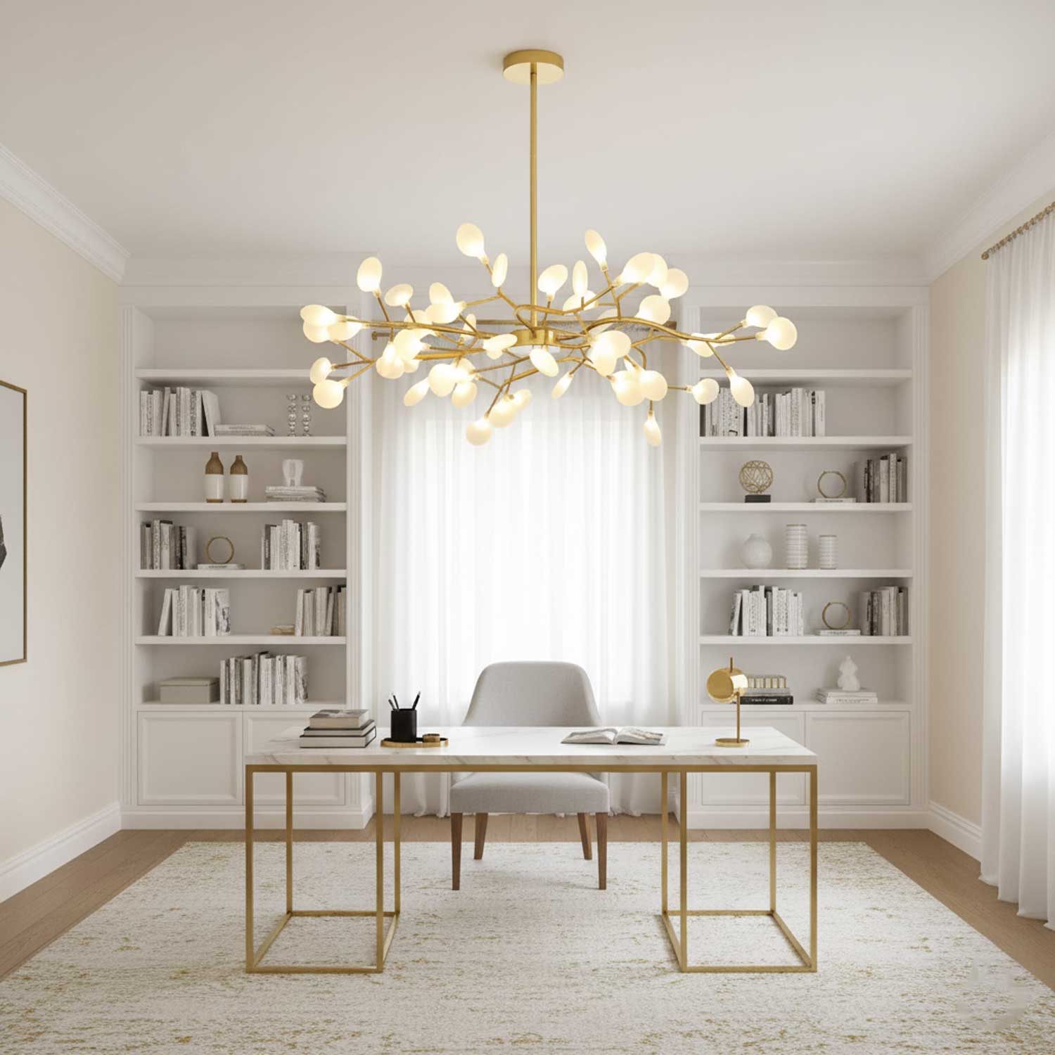 Chandelier Light | Ceiling Lamp with Firefly-Inspired Satellite Design