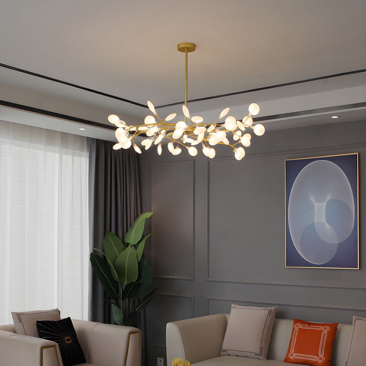 Chandelier Light Fixture | Ceiling Lamp with 30 to 63 Heads