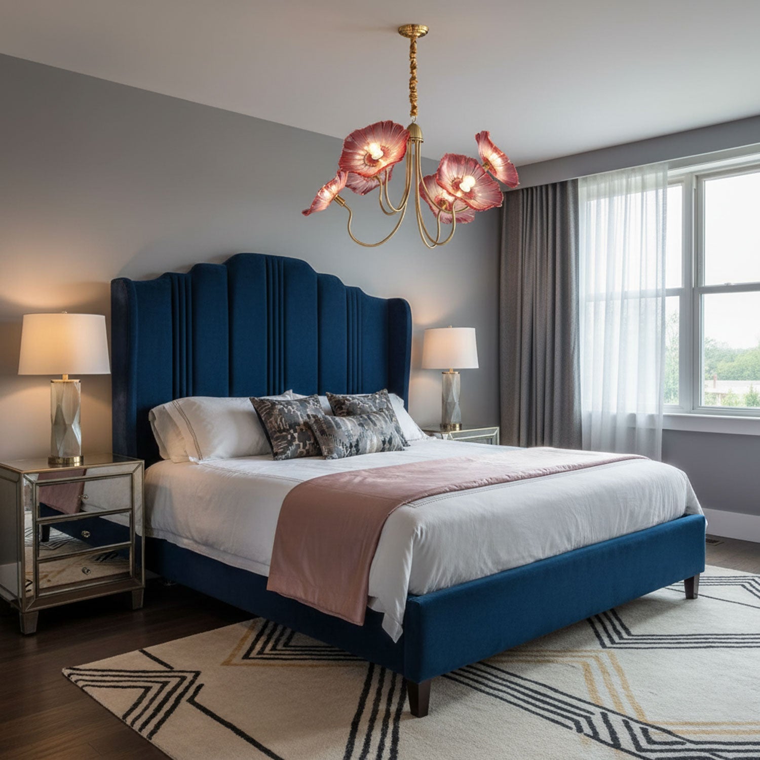 Chandelier Light | Ceiling Lamp with Lutos Flower Design