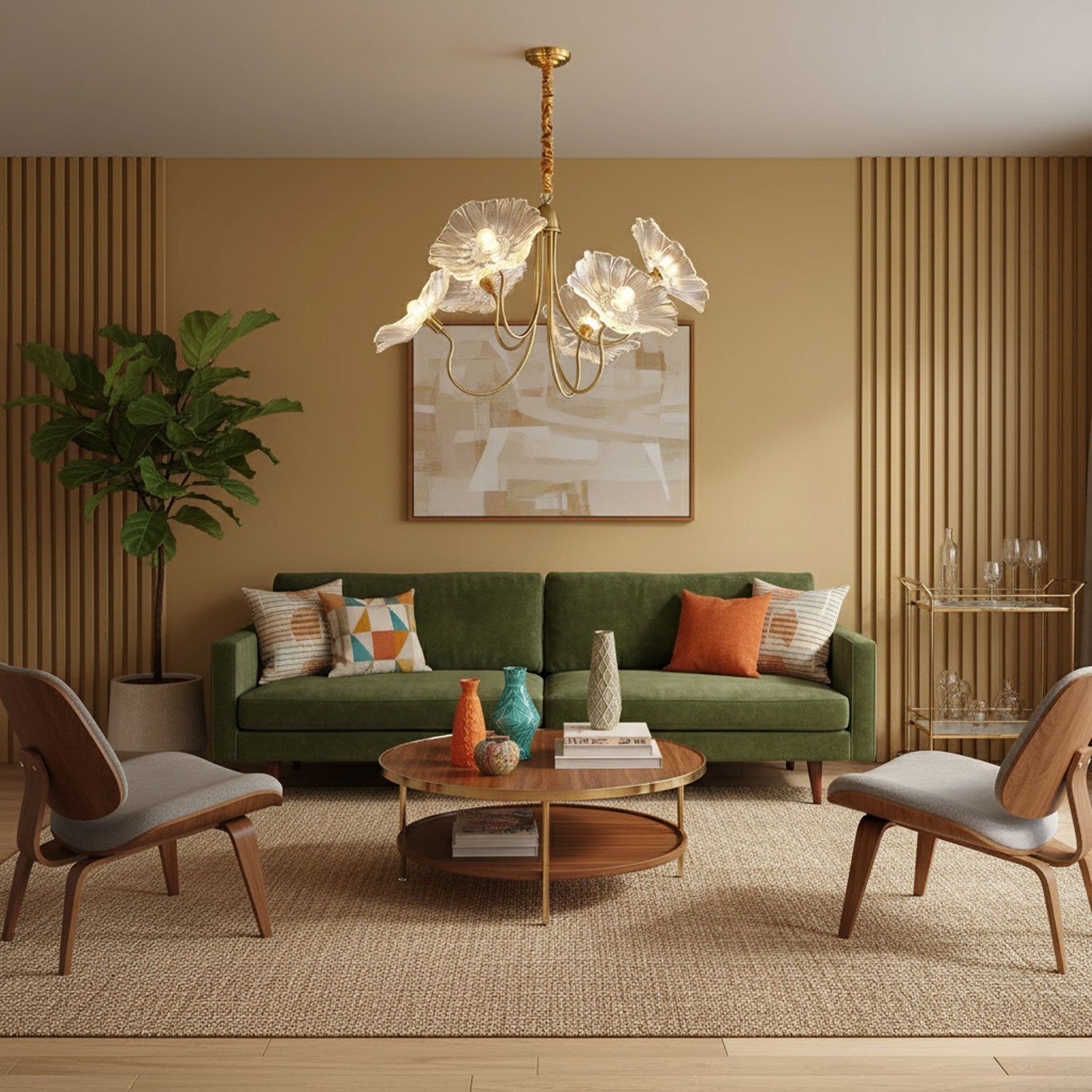 Chandelier Light | Ceiling Lamp with Lutos Flower Design