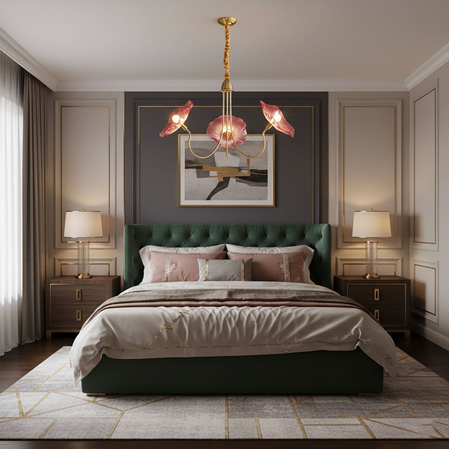 Chandelier Light | Ceiling Lamp with Lutos Flower Design