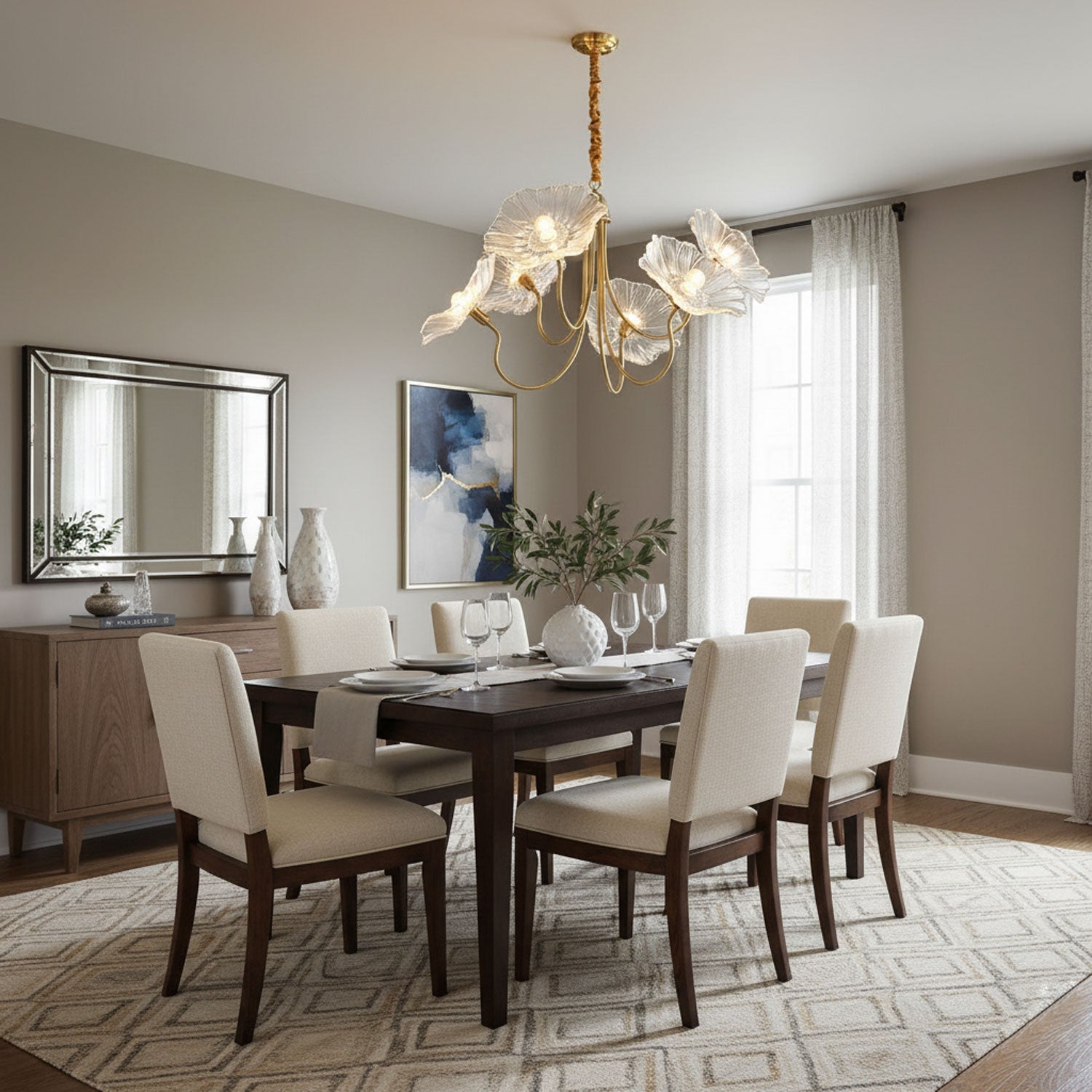 Chandelier Light | Ceiling Lamp with Lutos Flower Design