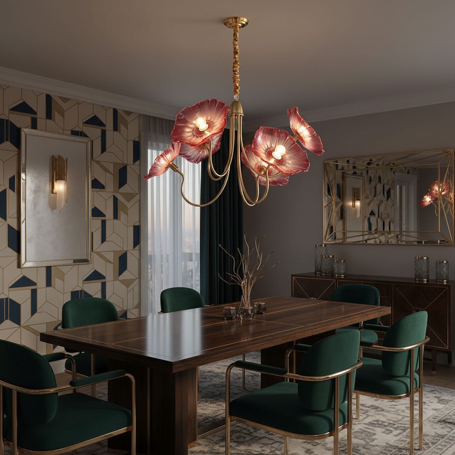 Chandelier Light | Ceiling Lamp with Lutos Flower Design